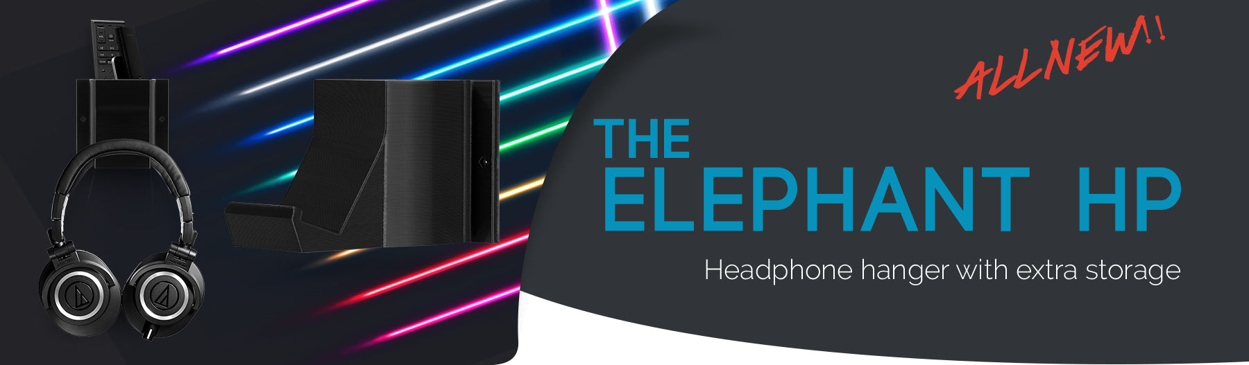 NEW - The Elephant HP - A Headphone Hanger with A Little Extra