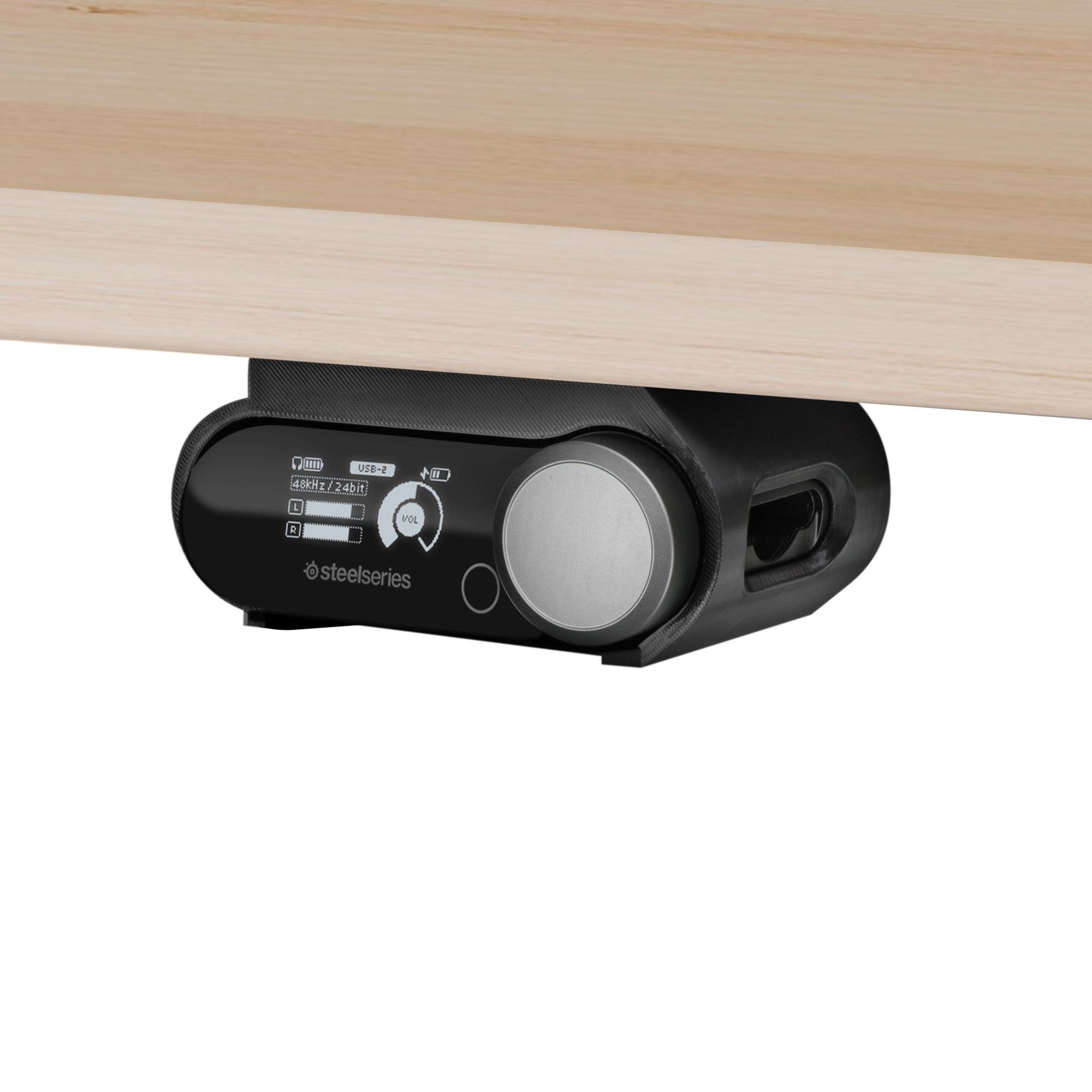 Under Desk Mount for SteelSeries Arctis Nova Pro Wireless, Nova Pro Omni & Nova Elite Base Station – Secure Fit, Easy Install with Screws or VHB Tape