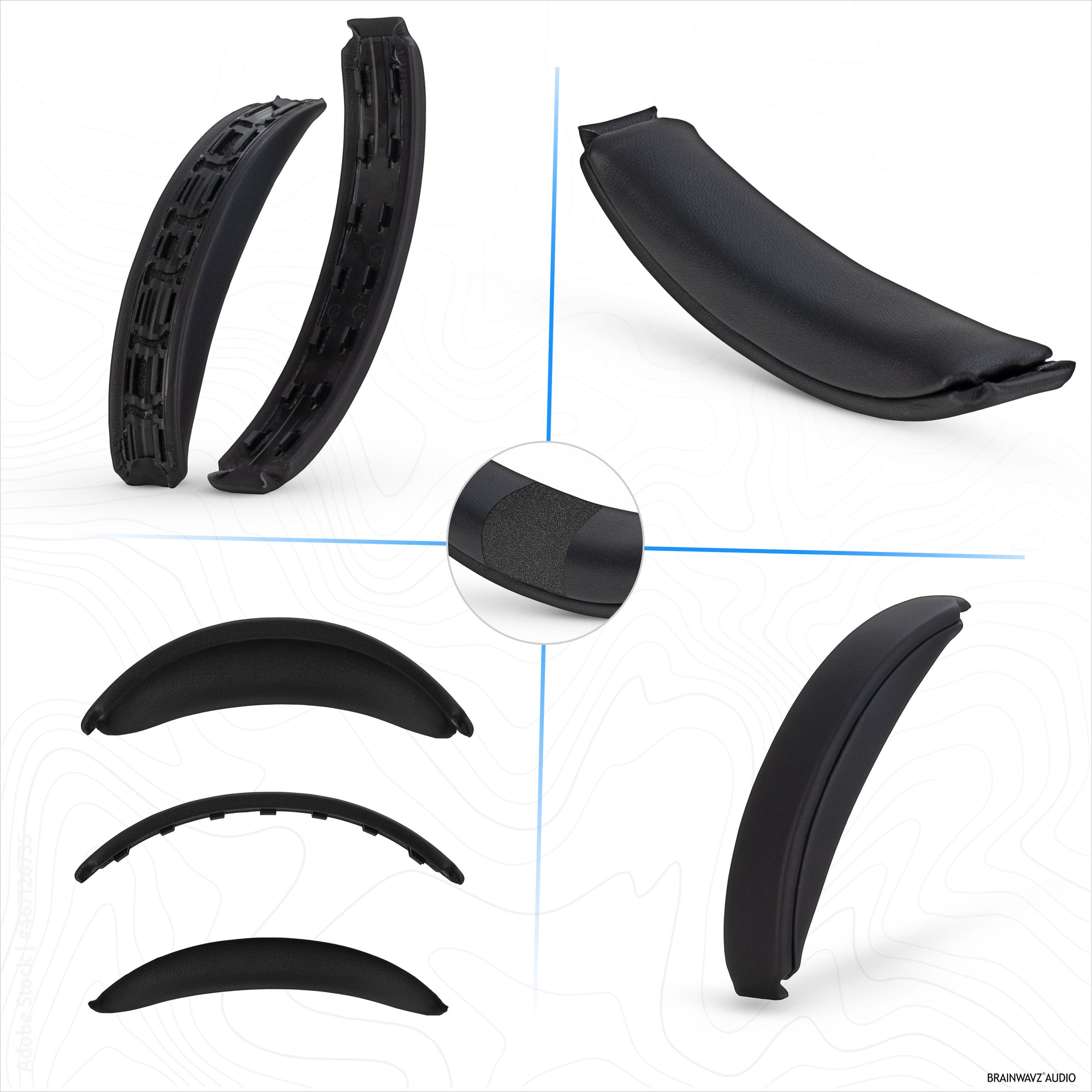 طوق رأس بديل من الجلد الصناعي لسماعات Bose QuietComfort QC45 وQCSC وQC اللاسلكية - وسادة علوية للسماعة - لاستعادة الراحة والملاءمة