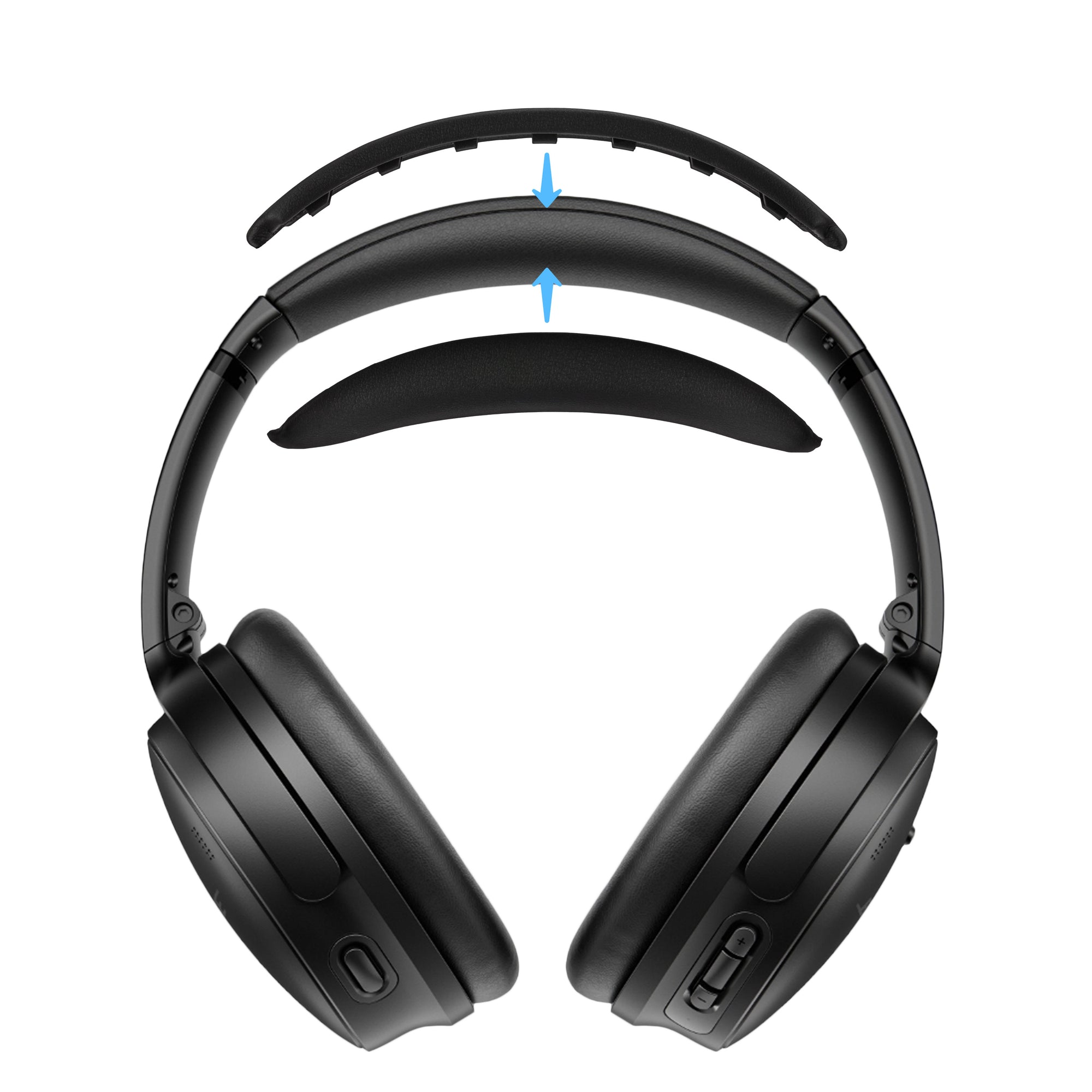 طوق رأس بديل من الجلد الصناعي لسماعات Bose QuietComfort QC45 وQCSC وQC اللاسلكية - وسادة علوية للسماعة - لاستعادة الراحة والملاءمة