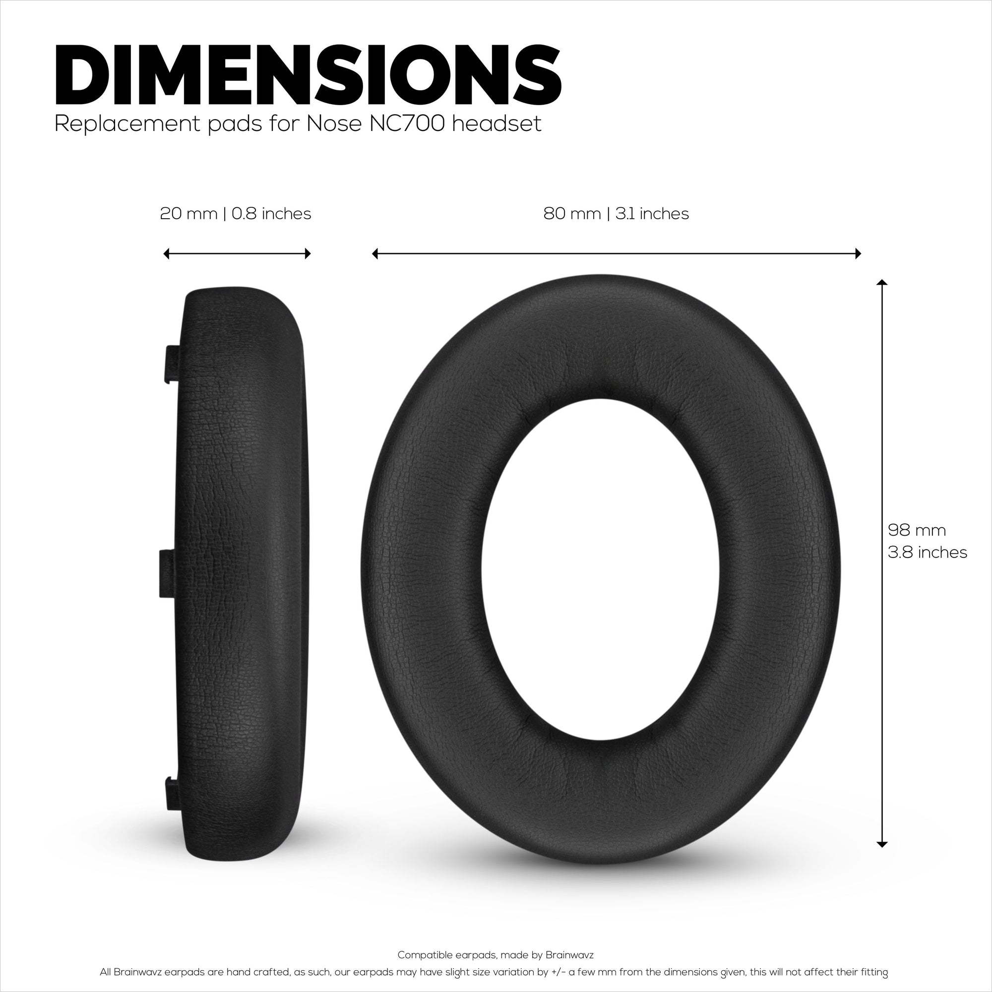 وسائد أذن بديلة لسماعات الرأس اللاسلكية Bose NC700، جلد بولي يوريثان ناعم