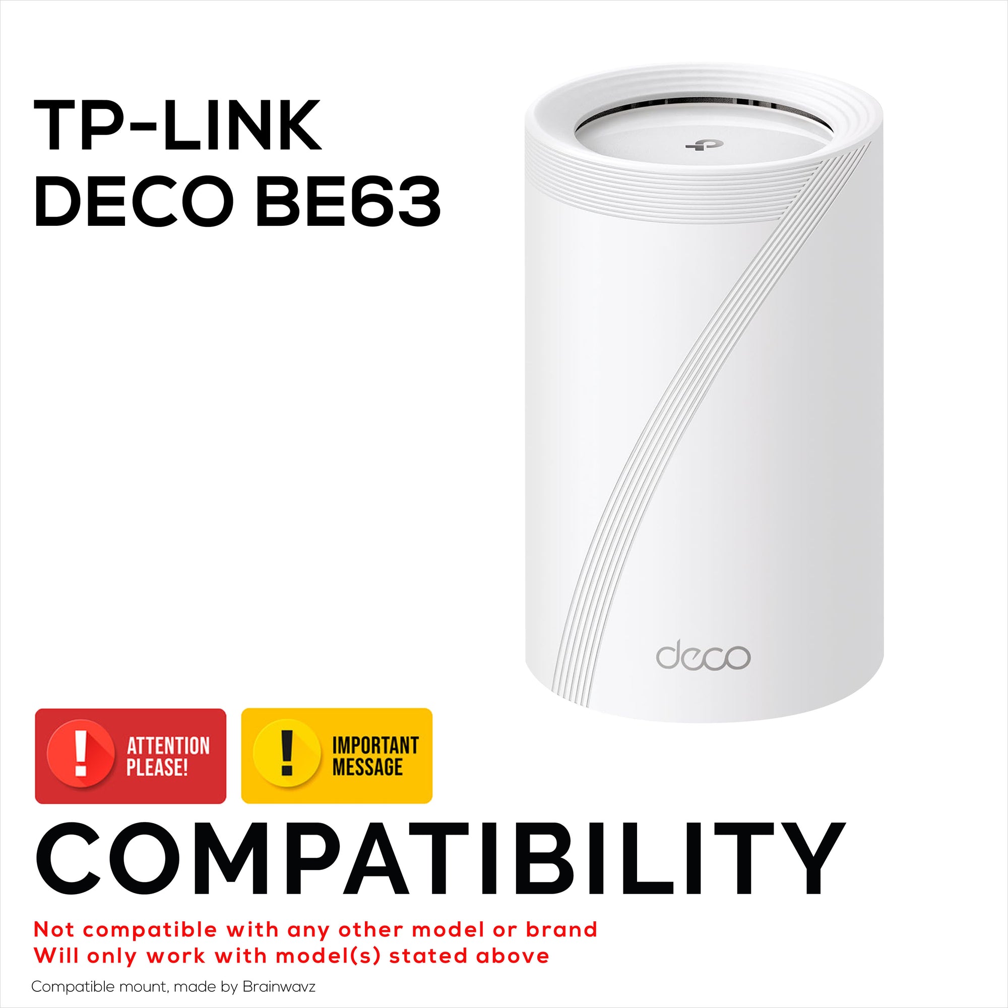 حامل جداري لاصق لجهاز راوتر شبكة واي فاي TP Link BE63 (BE1000)، حامل سهل التركيب، لاصق ومسمار في التثبيت