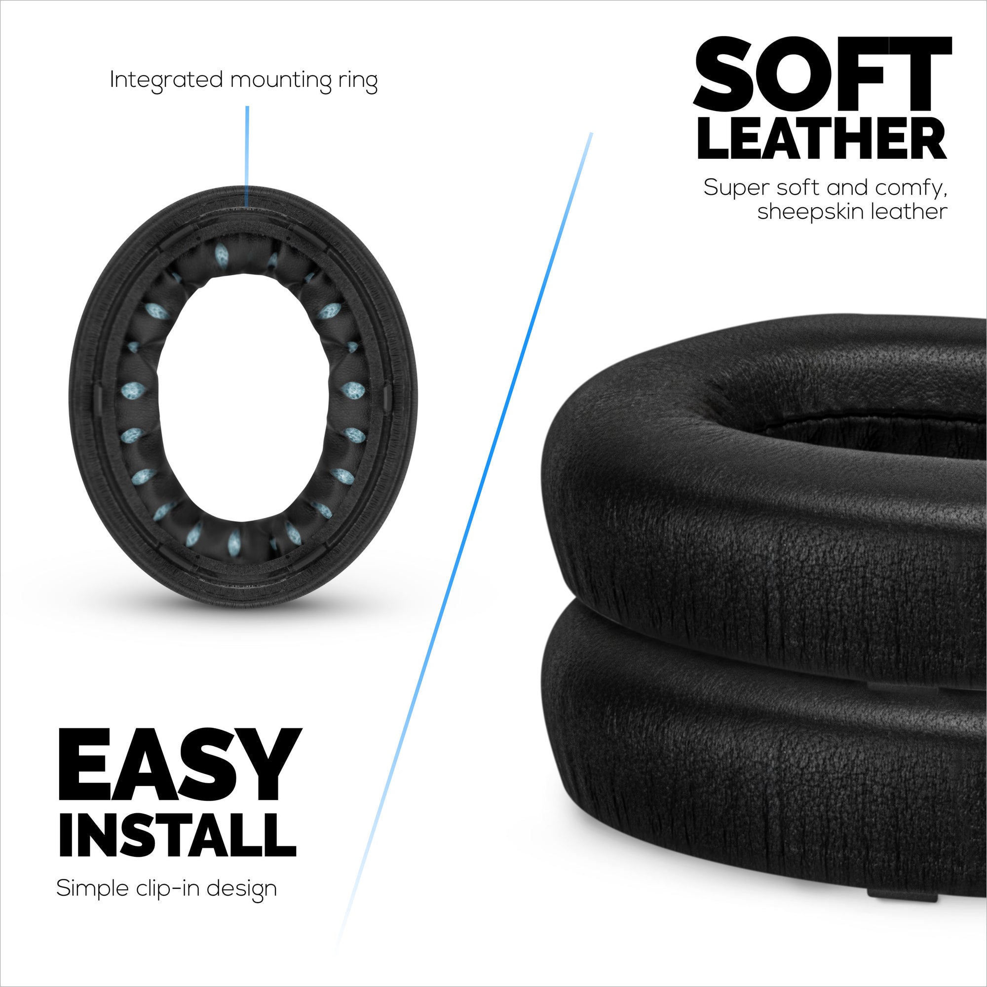 وسائد أذن من جلد الغنم لسماعات BOSE NC700، جودة عالية، جلد ناعم ووسادة أذن من إسفنج الذاكرة لمزيد من الراحة