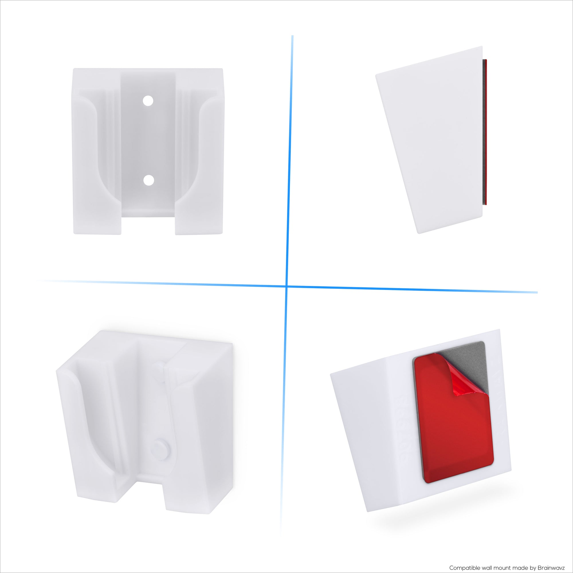 حامل حائط بدون براغي لجهاز Blink Mini 2، حامل سهل التركيب، بزاوية للحصول على رؤية أفضل، خيار المسمار