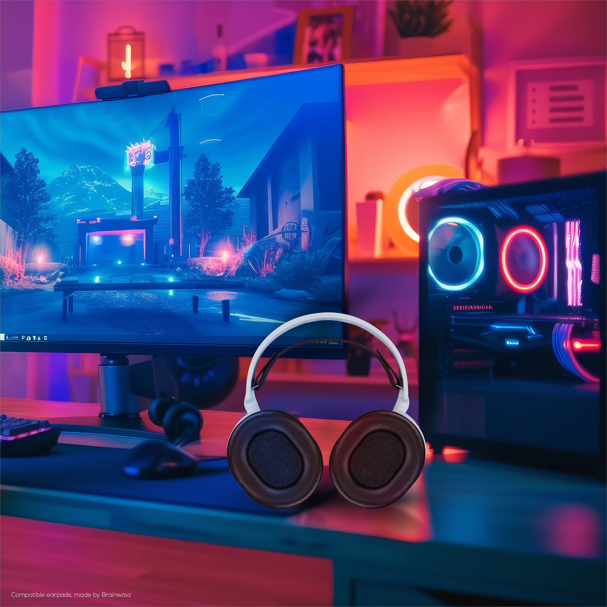 Náušníky z ovčí kůže pro náhlavní soupravy Steelseries Arctis 1, 3, 5, 7, 9, PRO & PRIME, pravá kůže s paměťovou pěnou