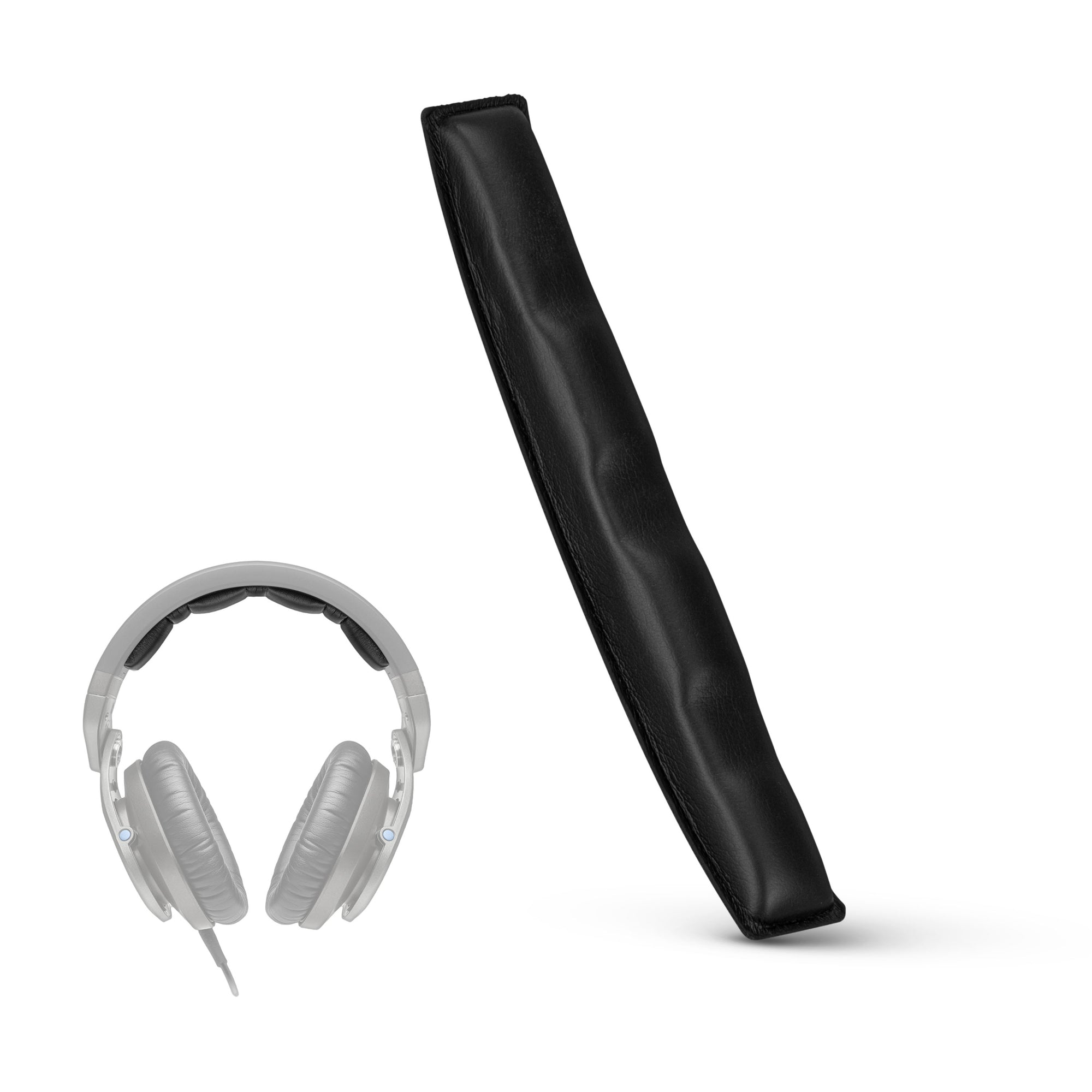 عصابة رأس بديلة لسماعات SENNHEISER HD8، HD8 DJ، HD8 MIX & HD6 - وسادة وسادة من جلد البولي يوريثان الناعم ووسادة إسفنجية الذاكرة