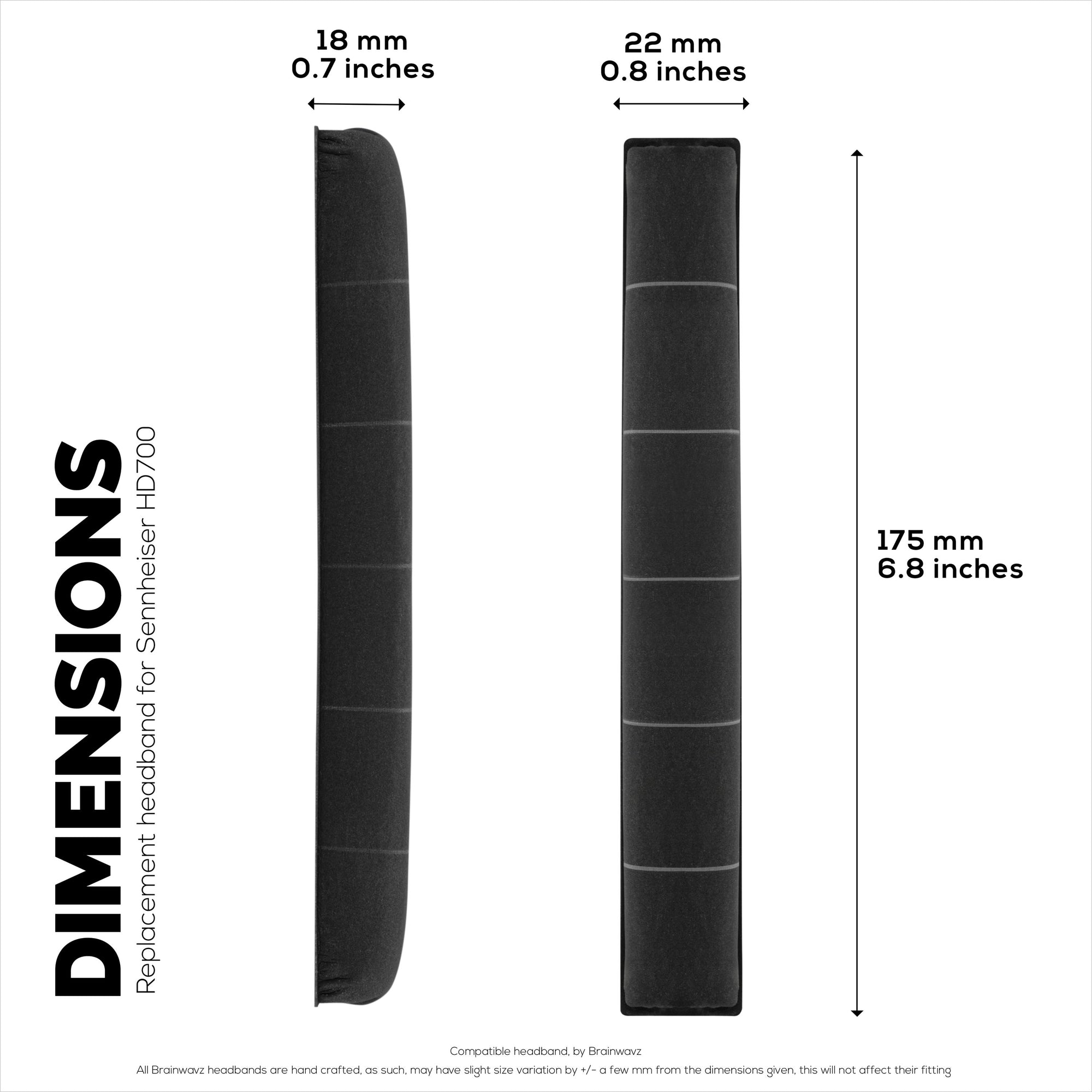 عصابة رأس بديلة لسماعات SENNHEISER HD700 - وسادة وسادة من جلد البولي يوريثان الناعم وإسفنج الذاكرة