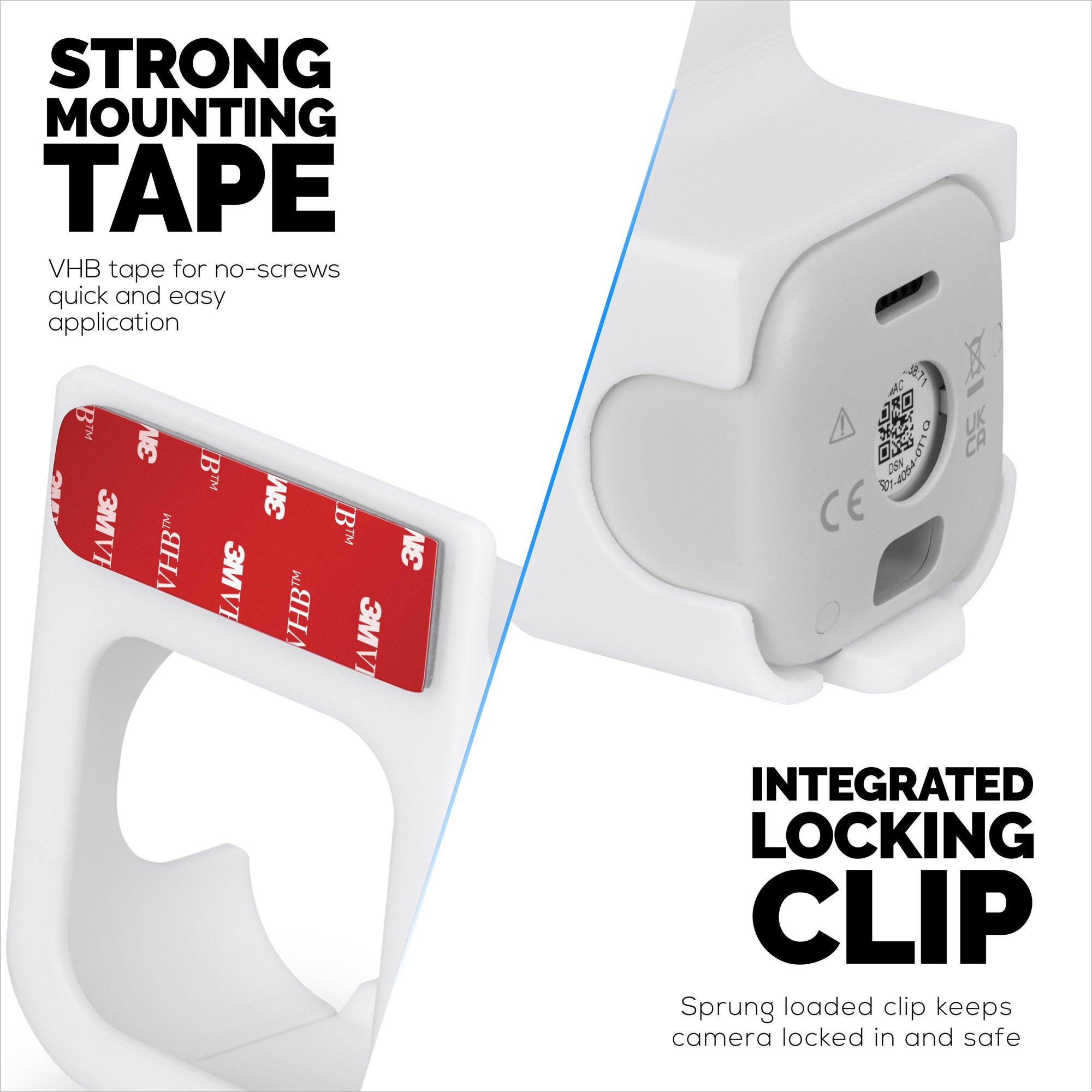 حامل تثبيت على النافذة لكاميرا Blink Mini 2 - حامل سهل التركيب وملحق آمن مع 3M VHB