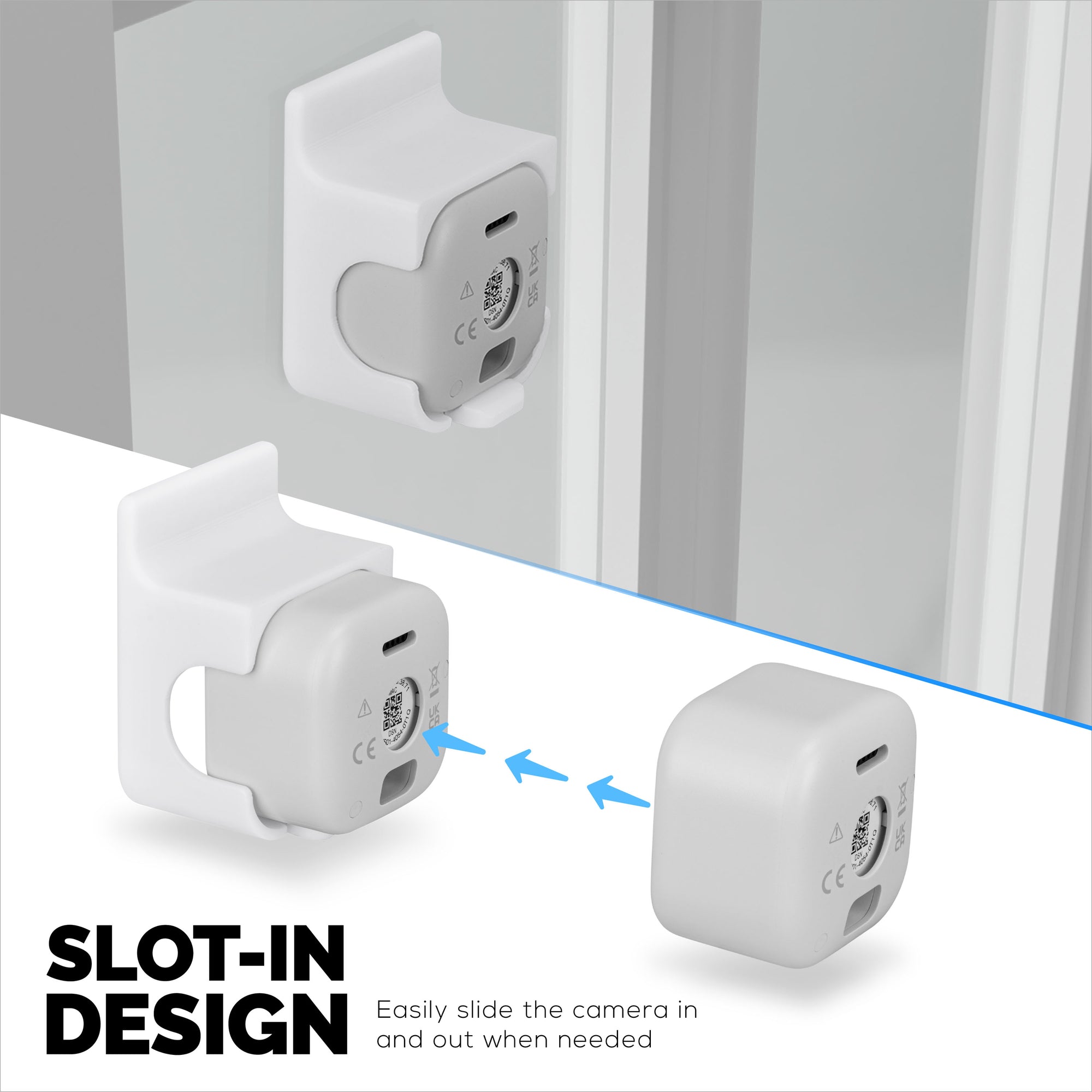 حامل تثبيت على النافذة لكاميرا Blink Mini 2 - حامل سهل التركيب وملحق آمن مع 3M VHB