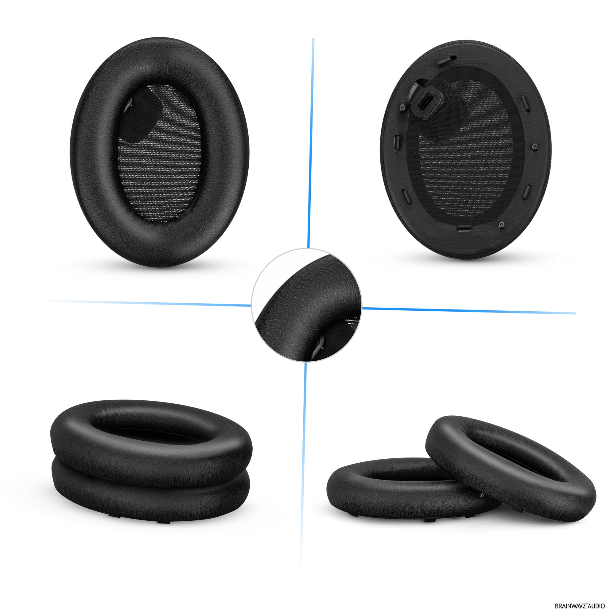 משטחי אוזניות מעור כבש לאוזניות Sony WH-1000XM4, עור אמיתי רך, קצף זיכרון נוחות במיוחד, עמידות ועמידה לאורך זמן