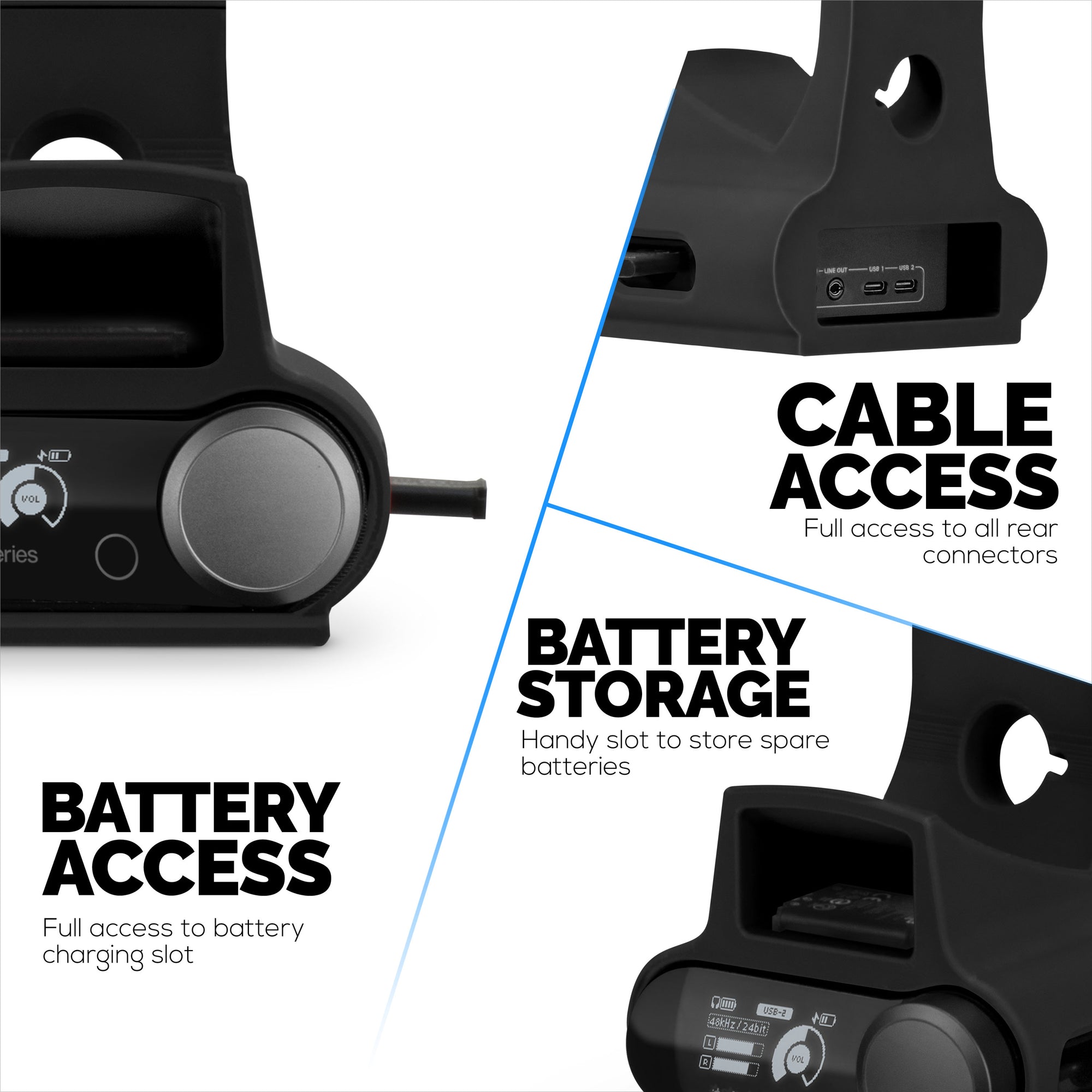 حامل سماعة الرأس ووحدة التحكم في الألعاب مصمم لسماعات الرأس اللاسلكية Steelseries Arctis Nova Pro مع قاعدة للمحطة الأساسية اللاسلكية