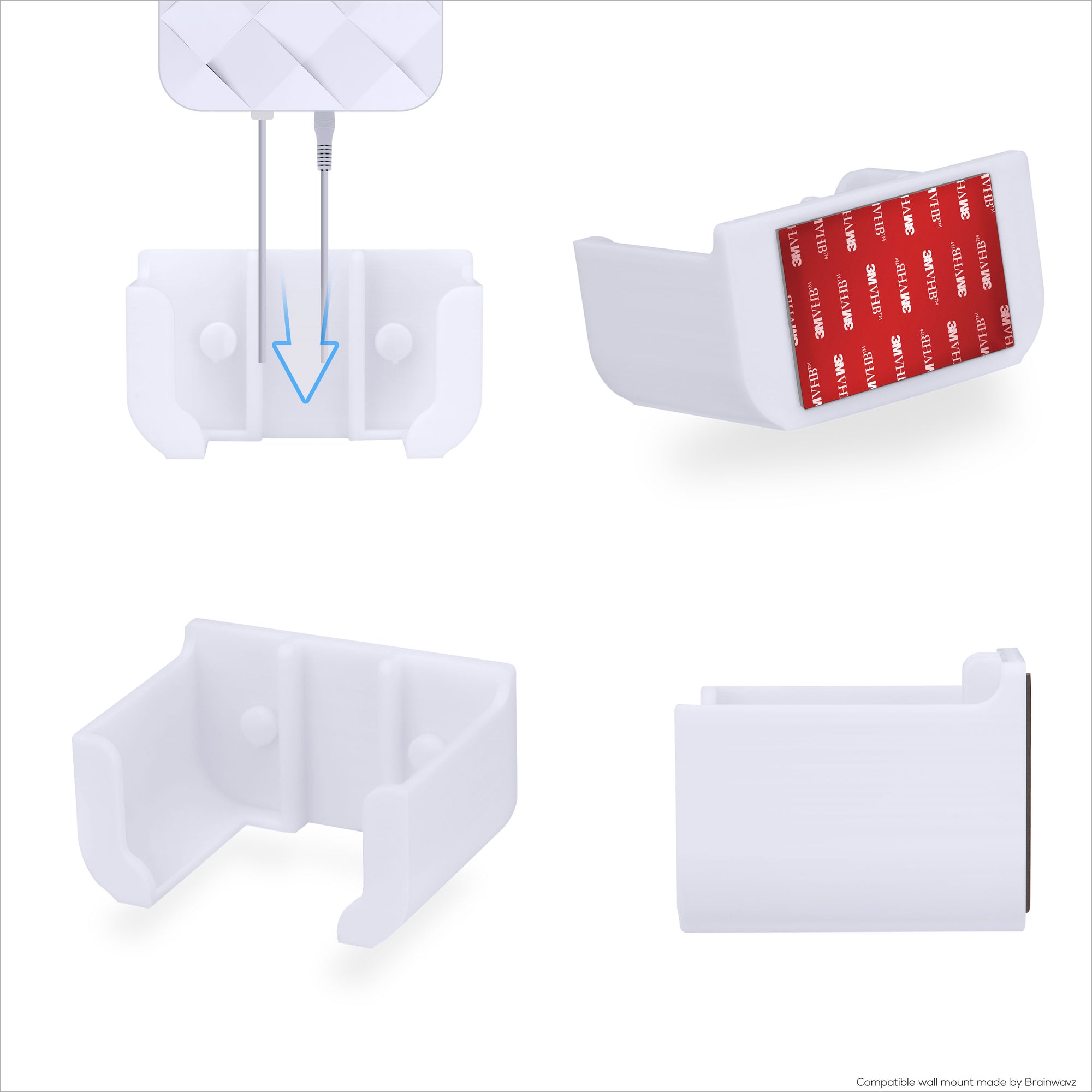 حامل لاصق على الحائط لجهاز توجيه Netgear Orbi RBK13، لاصق VHB قوي، سهل التركيب، يقلل التداخل ويزيد النطاق، يلتصق بالتركيب المسماري