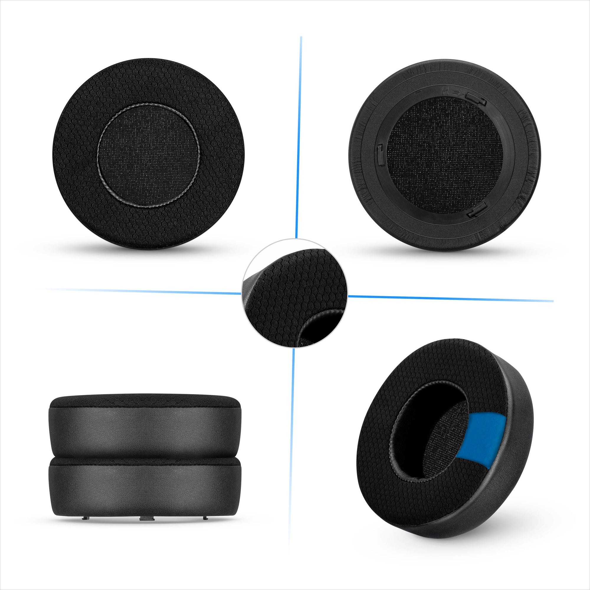 وسائد أذن هجينة لسماعات الألعاب Corsair Virtuoso RGB (لاسلكية/XT/SE) - جل تبريد، إسفنج الذاكرة، متين، سميك وعازل للصوت