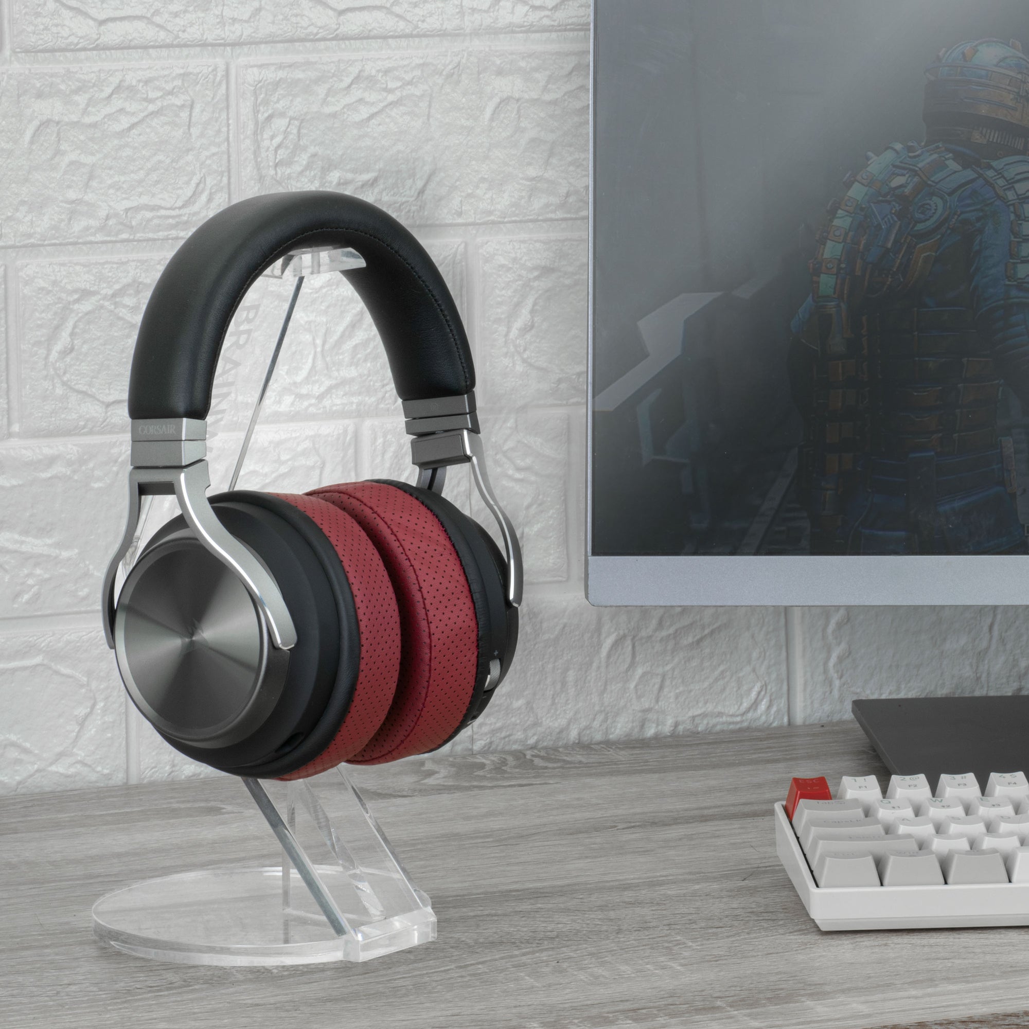 حلقة محول Earpad لسماعة الألعاب اللاسلكية Corsair Virtuoso RGB - للاستخدام مع وسادات أذن مستديرة 100 مم من Brainwavz