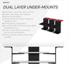 Dual Under Desk Holder Mount For Laptops &amp; Devices upto 3&quot; Thick Like Routers Cable Box Small Computers Macbook Surface Keyboard Modems Network Switch &amp; More