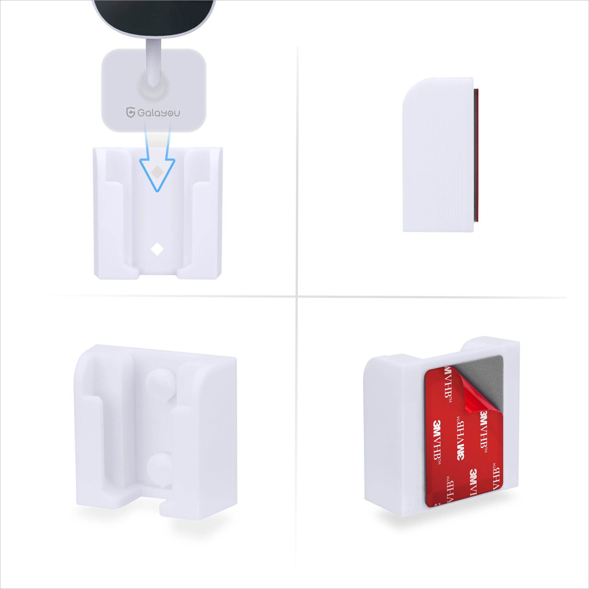 2-عبوة حامل حائط لكاميرا Galayou G7 Cam 2K Wi-Fi مراقبة الطفل وكاميرا مراقبة الطفل ، سهلة التركيب قوس حامل