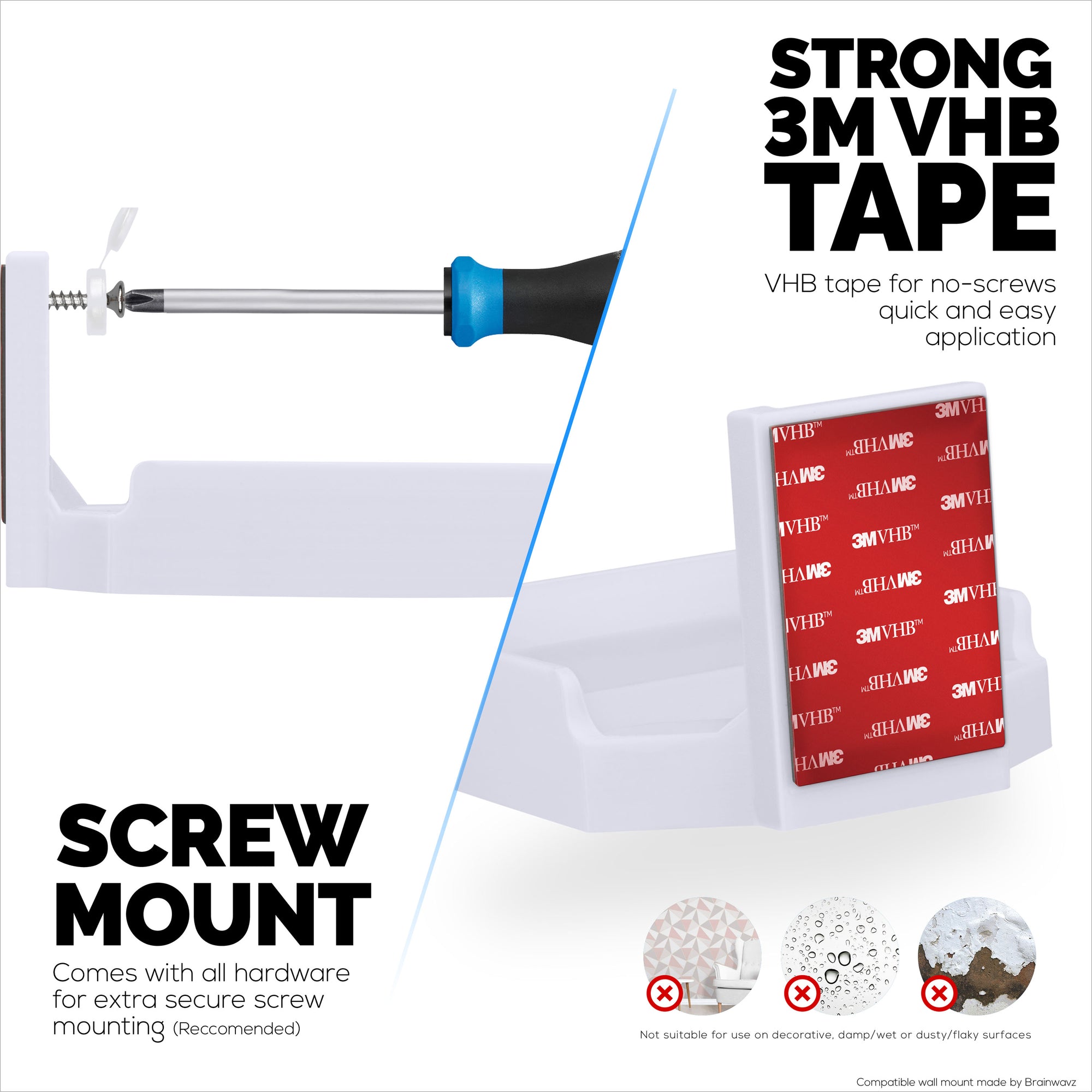 Wall Mount For Gryphon Tower AC3000 Mesh WiFi Router, Easy to Install Holder Bracket, Reduce Interference & Clutter