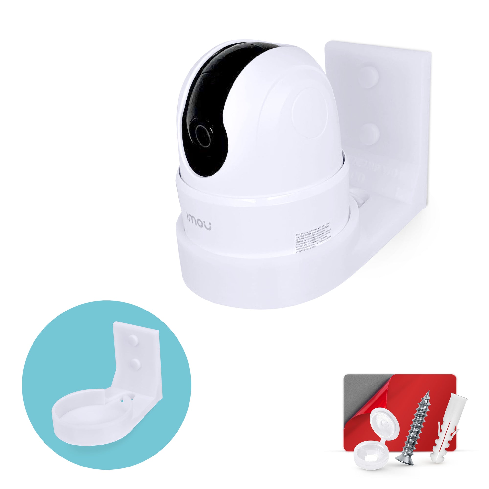 حامل حائط متوافق مع Imou 2C 2MP & 2C 4MP كاميرا داخلية للحيوانات الأليفة والأطفال ، قوس لحمل الكاميرا الأمنية ، يقلل من البقع العمياء والفوضى