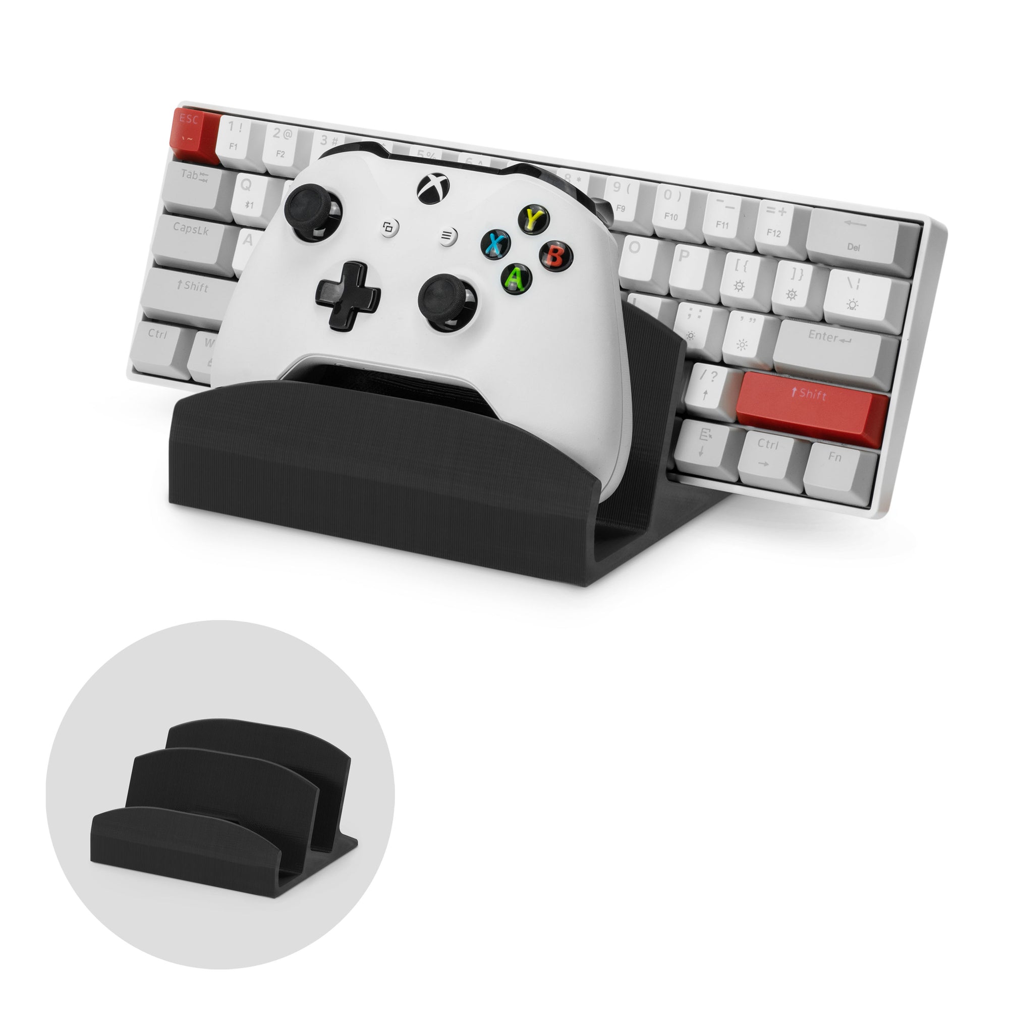 Keyboard Stand & Game Controller Holder Stand For Desktops, Reduce Clutter, Organize Your Desk, Designed for all Sizes Keyboards & All Types of Gamepads (DK04)