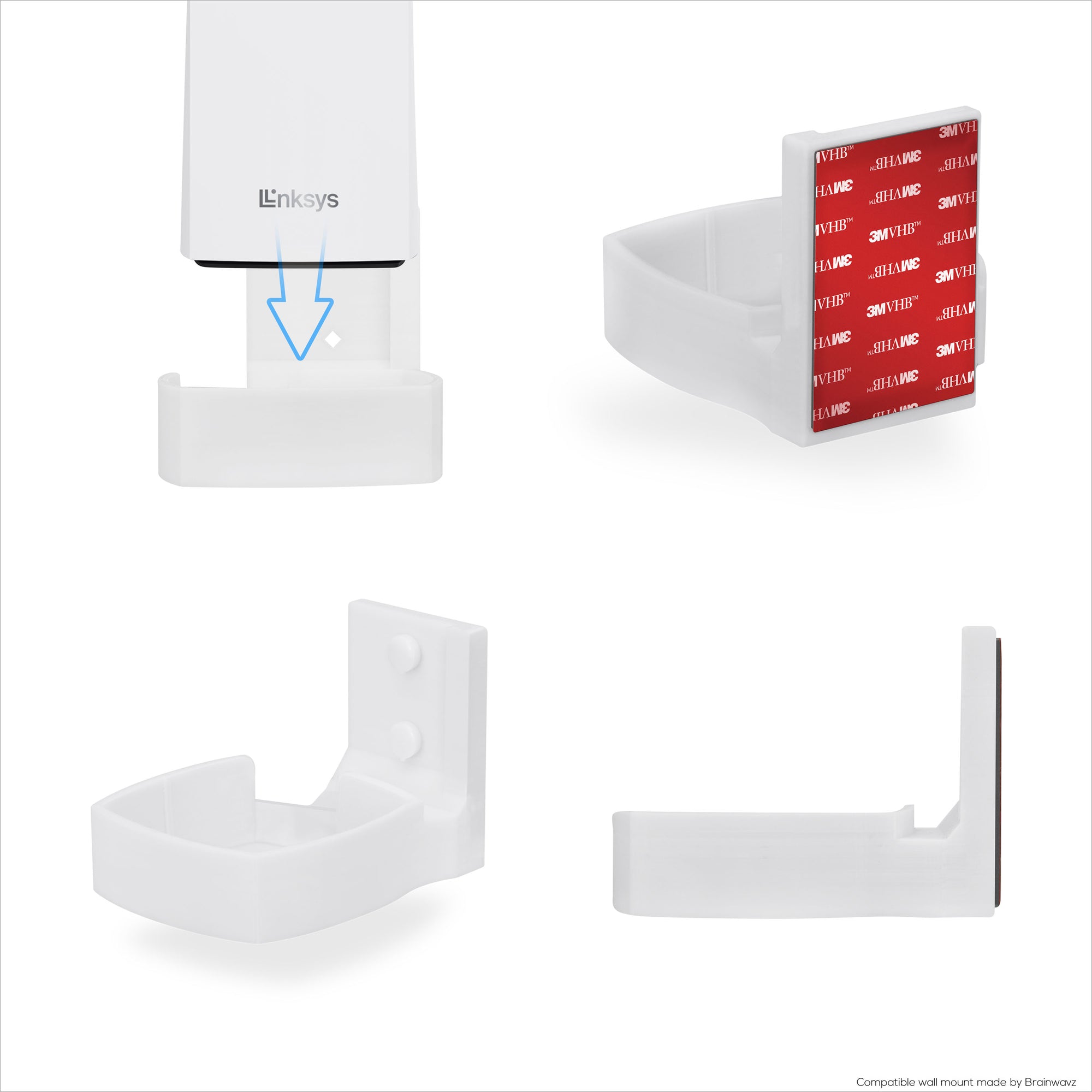 حامل جداري لجهاز Linksys Atlas 6 / Atlas Pro 6 WiFi Router، دعامة حامل سهلة التركيب، تقلل التداخل والفوضى