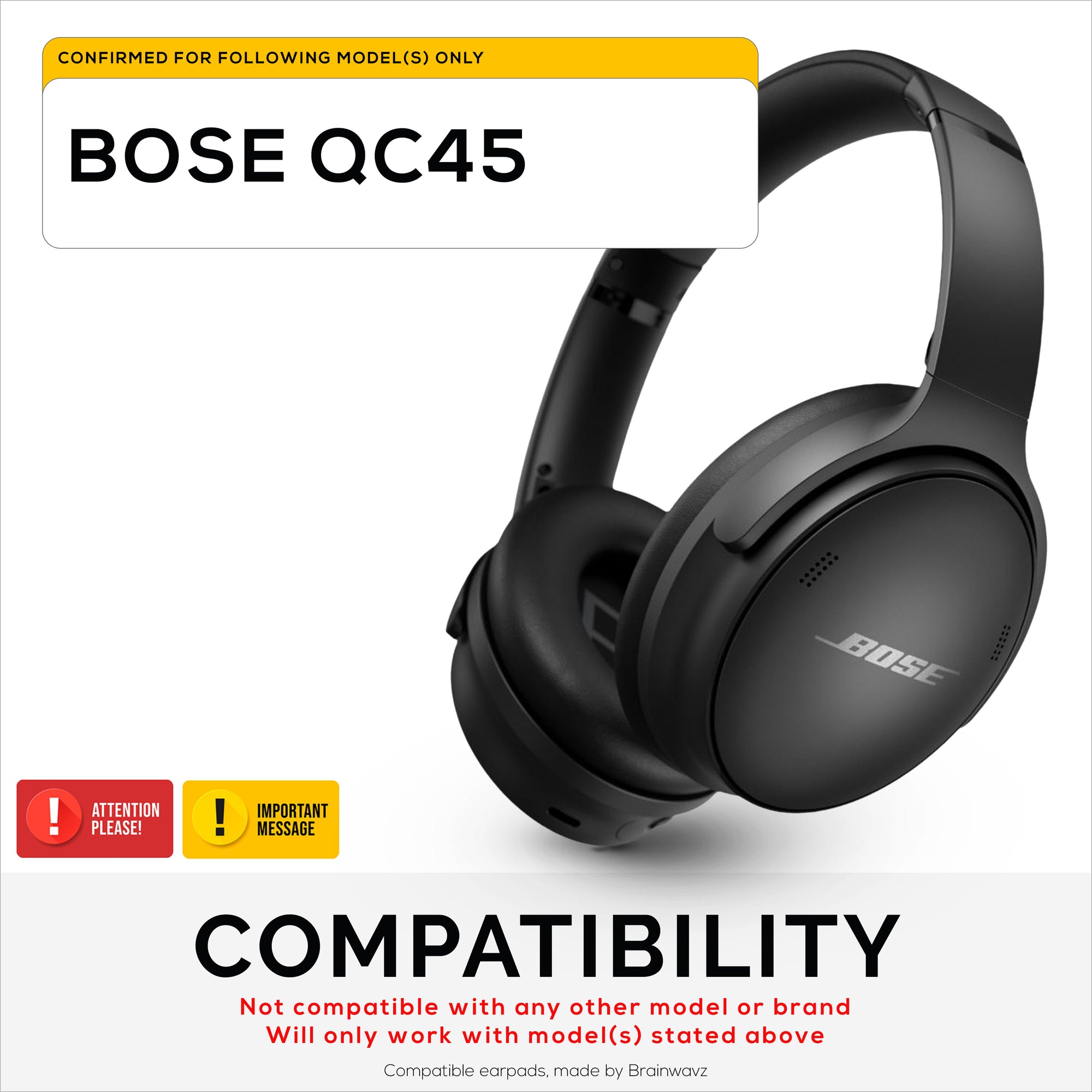 Náhradní prémiová sluchátka Bose QC45