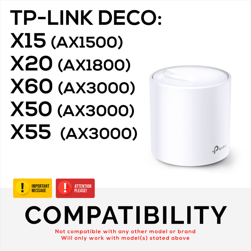 TP-Link Deco X15, X20, X50, X55 & X60 Adhesive Wall Mount Holder - Easy To Install