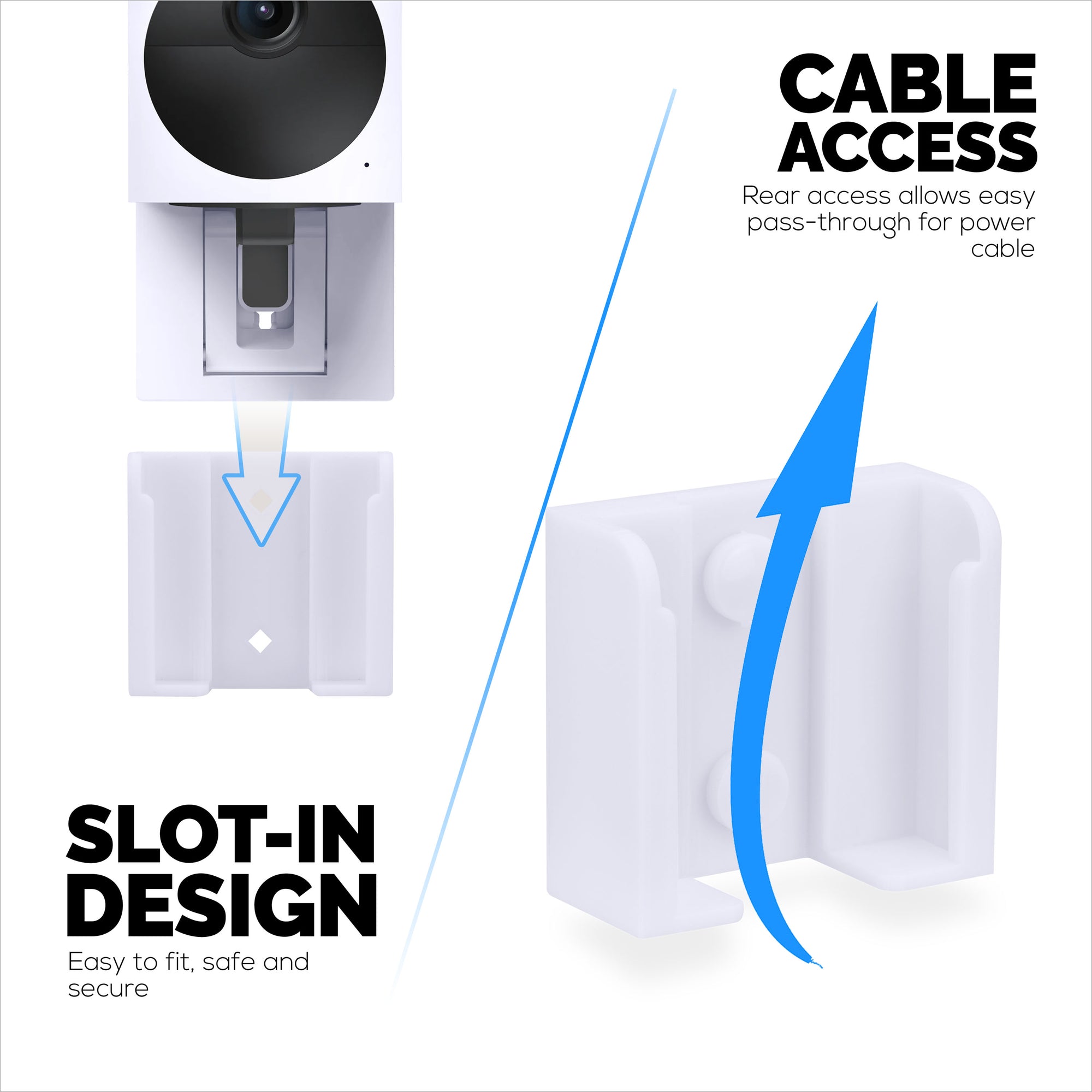 حامل حائط لكاميرا الأمان Wyze Cam Outdoor v2 ، حامل حامل سهل التركيب ، يقلل من البقع العمياء والفوضى