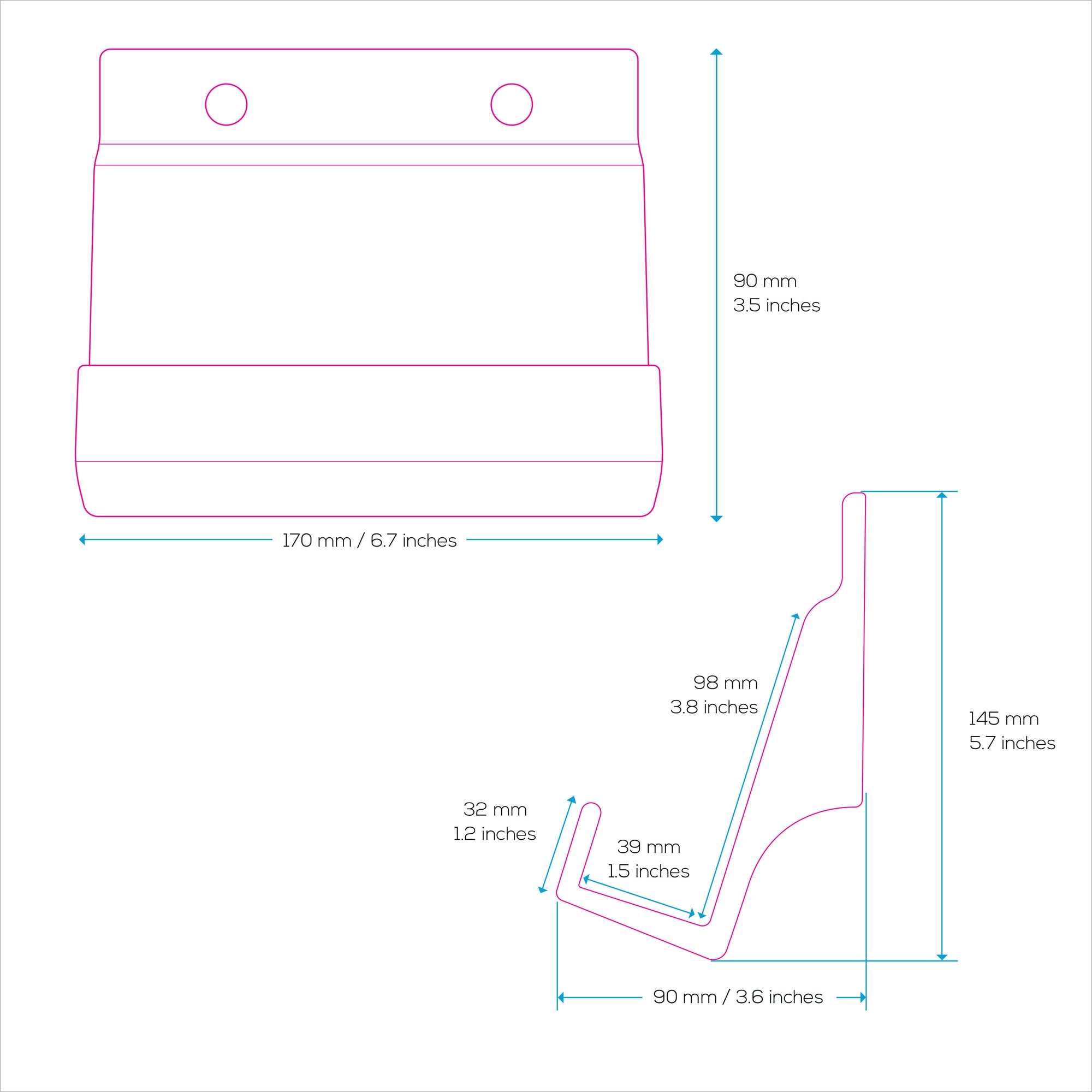 Gaming Keyboard Stand for Wall Mounting - Adhesive or Screw Mount Installation - Stylish and Space Saving Solution for Gamers, Home & Office (KBW01)