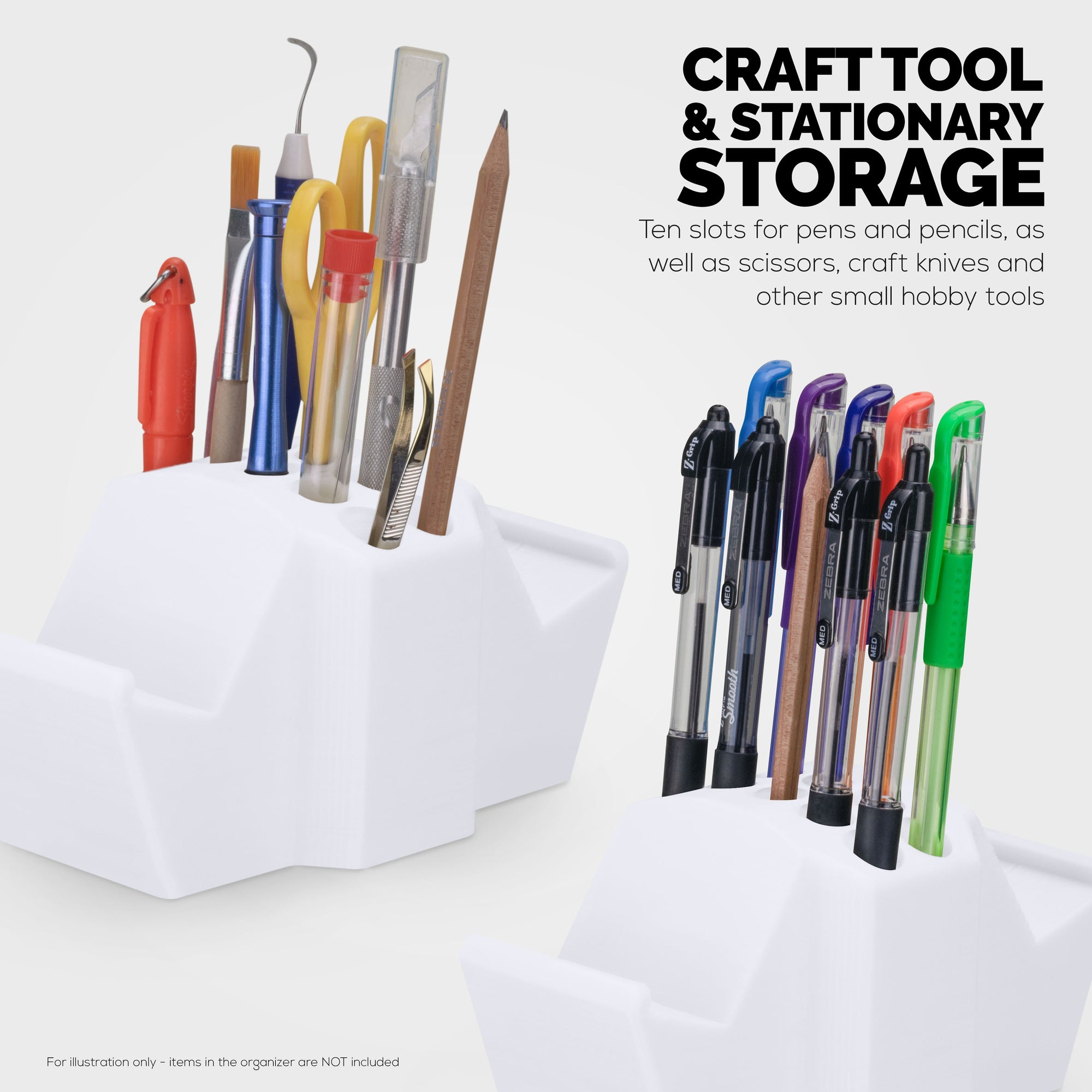 حامل وحدة تحكم الألعاب وحامل منظم أقلام سطح المكتب مع عشر فتحات للأقلام وأقلام الرصاص والقرطاسية والأدوات الحرفية والمزيد - تصميم عالمي لأجهزة ألعاب PS5 XBOX SERIES X ONE PS4 SWITCH PC - D05