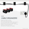 3pc VHB Adhesive Cable Organizer Holder, For Heavy Cables, PC Cords &amp; Wires with Strong Adhesive, Under Desk Mount Management - Small