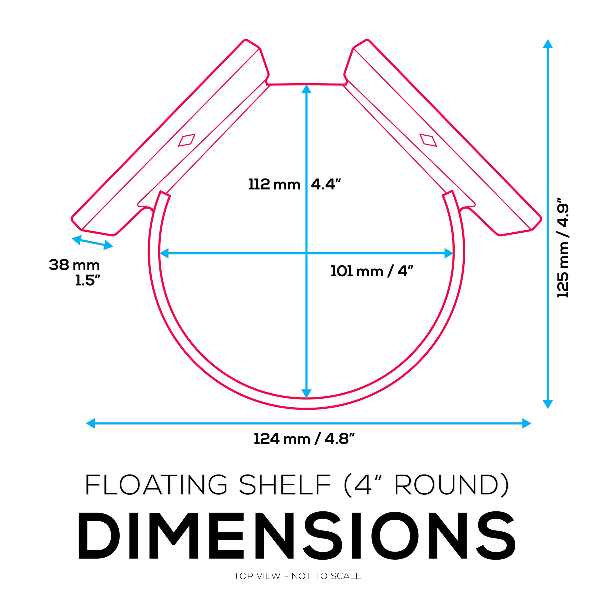 رف عائم صغير مقاس 4 بوصات ، لاصق ومسمار ، لمكبرات الصوت التي تعمل بالبلوتوث ، والكاميرات ، والنباتات ، والألعاب ، والكتب والمزيد ، ورفوف سهلة التركيب على الحائط (أبيض)