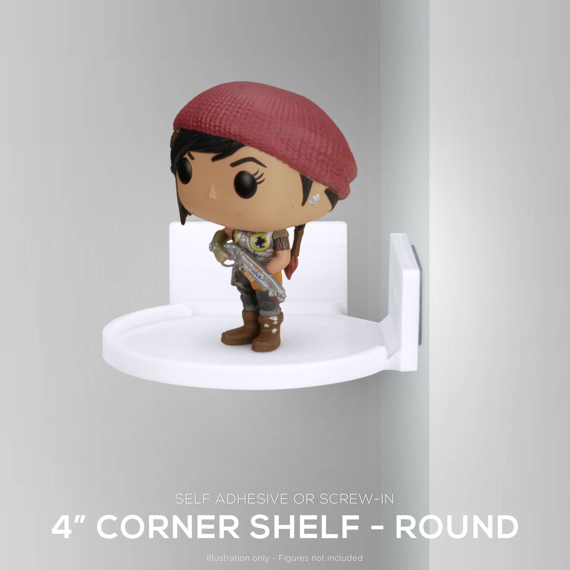 رف عائم صغير مقاس 4 بوصات ، لاصق ومسمار ، لمكبرات الصوت التي تعمل بالبلوتوث ، والكاميرات ، والنباتات ، والألعاب ، والكتب والمزيد ، ورفوف سهلة التركيب على الحائط (أبيض)