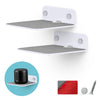 (2 Pack) 4&quot; Small Floating Shelf Bluetooth Speaker Stand, Adhesive &amp; Screw Wall Mount, Anti Slip, for Cameras, Baby Monitors, Webcam, Router &amp; More