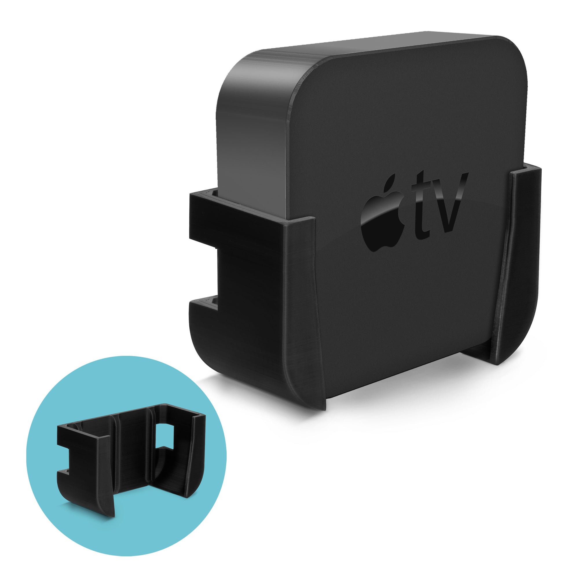Apple TV 4K & HD Adhesive Wall & TV Mount - No Screws or Mess