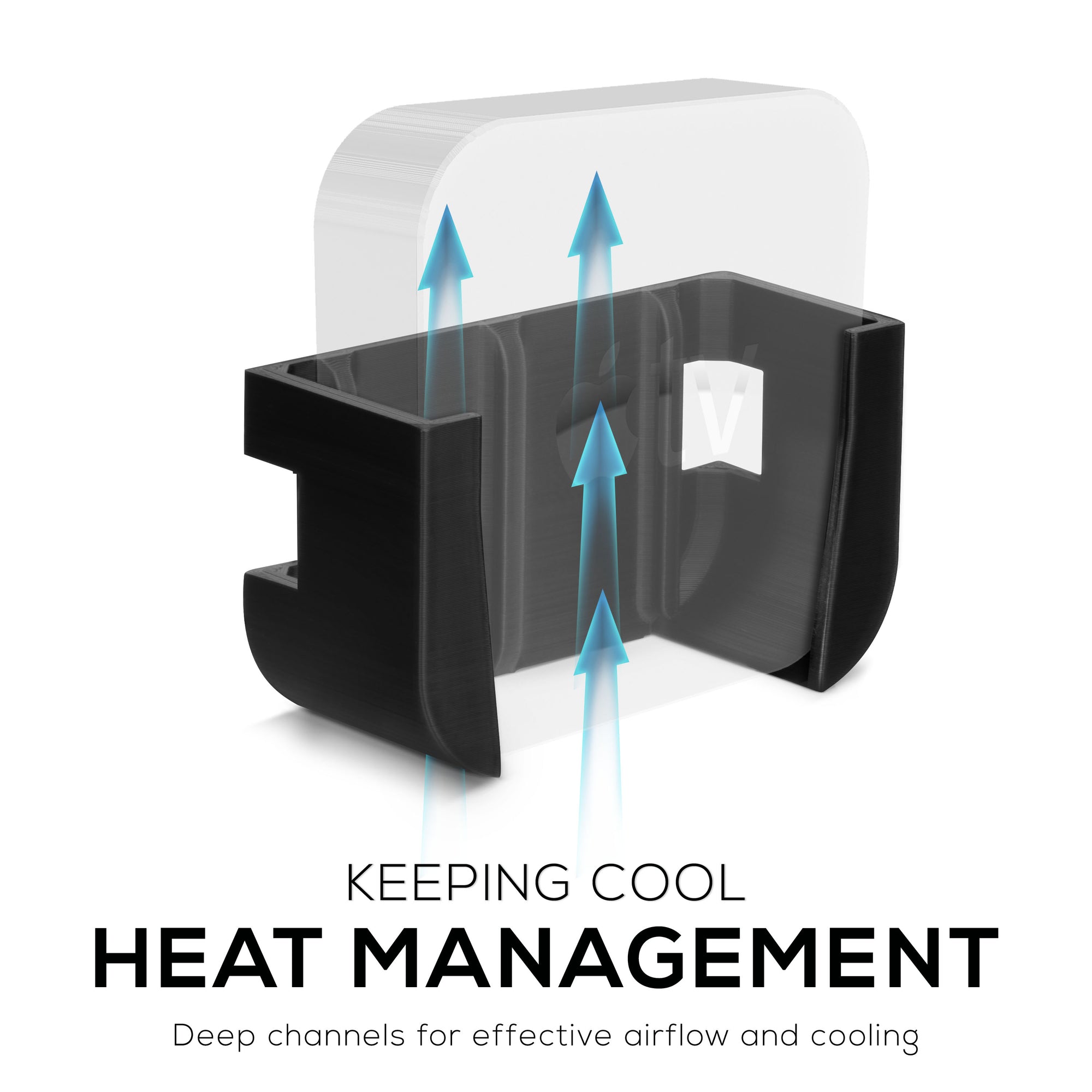 Apple TV 4K & HD Adhesive Wall & TV Mount - No Screws or Mess