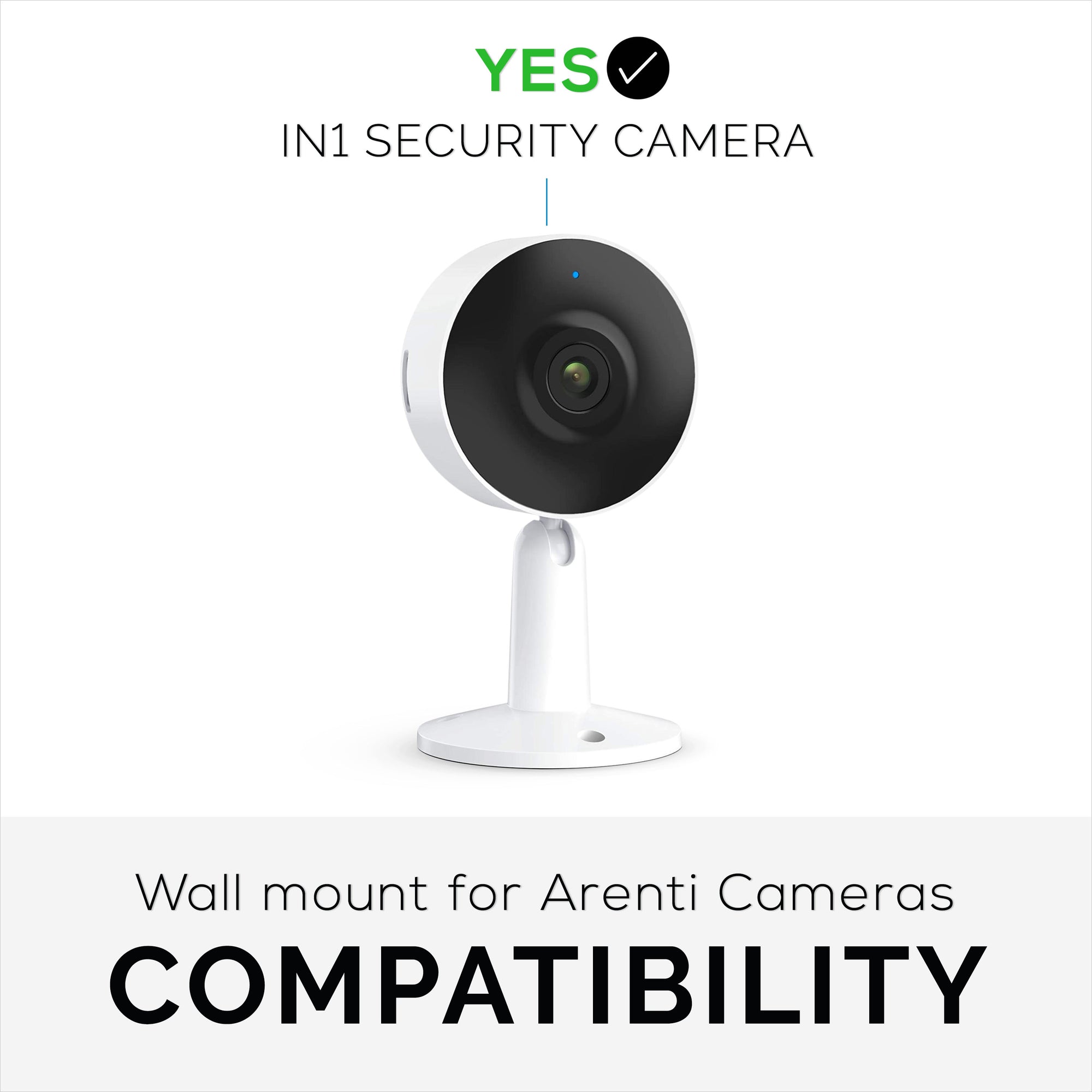 قطعتان من حامل التثبيت على الحائط لكاميرا المراقبة Arenti IN2 للتثبيت على الحائط ، حامل لاصق ، حامل سهل التركيب ، بدون براغي أو حفر