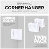 Corner Wall Mount For Blink Mini (2 Pack) Security Camera - Adhesive Holder, No Hassle Bracket, Strong 3M VHB Tape, No Screws, No Mess Install (White)