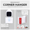Corner Wall Mount For Blink Mini (2 Pack) Security Camera - Adhesive Holder, No Hassle Bracket, Strong 3M VHB Tape, No Screws, No Mess Install (White)