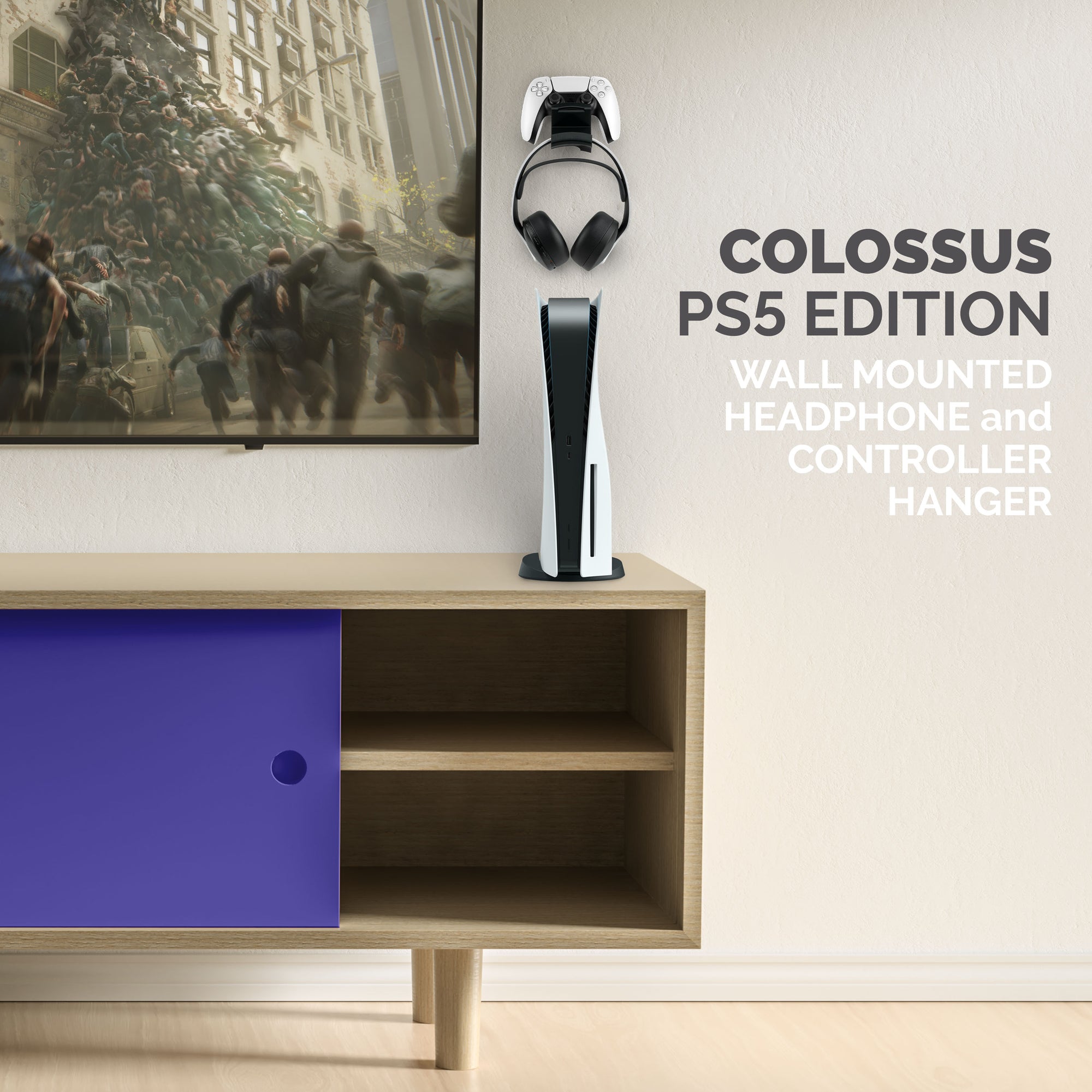 The Colossus - إصدار PS5 - شماعات سماعة الرأس ووحدة التحكم في الألعاب