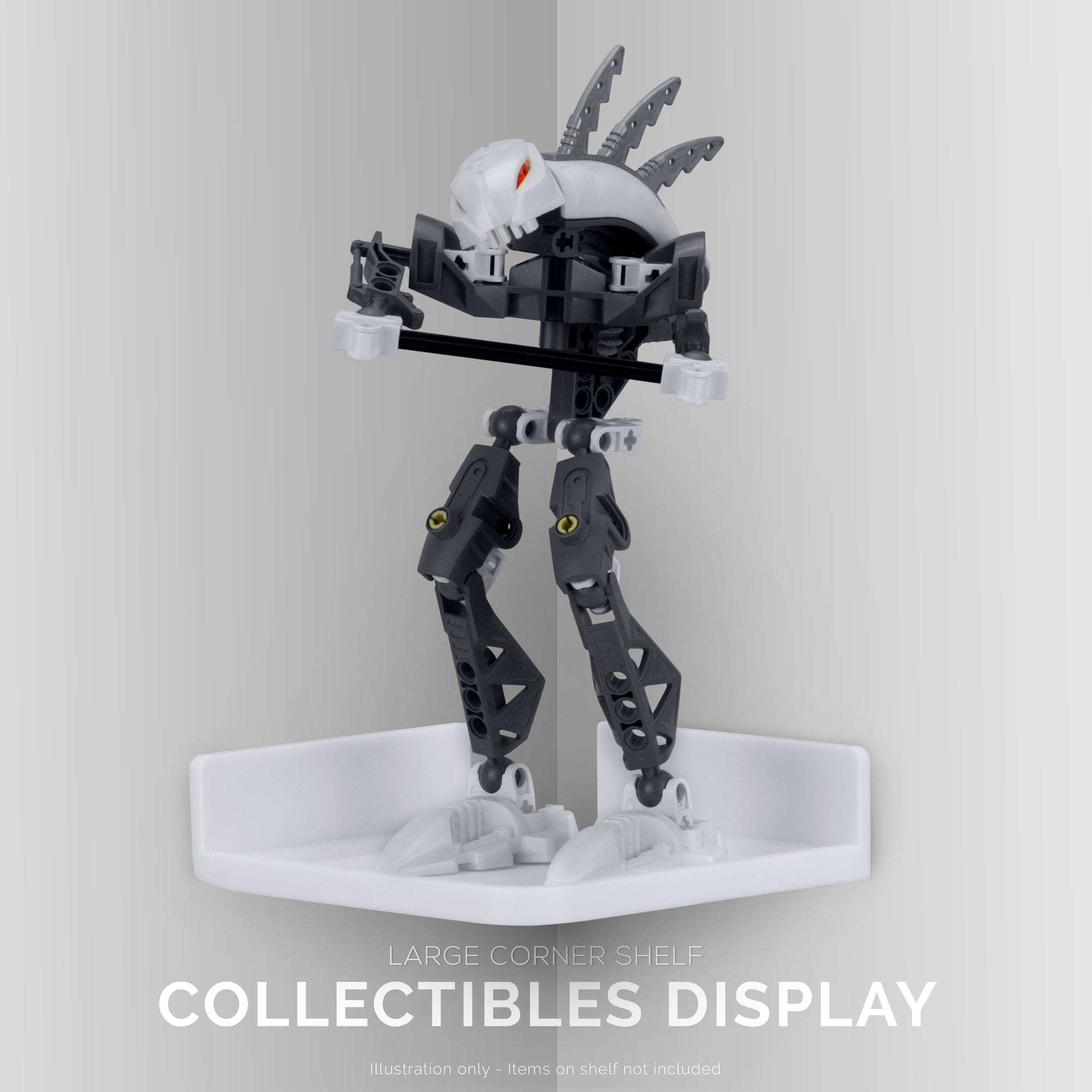 رف صغير ذو زاوية لاصقة مقاس 6 بوصات للكاميرات الأمنية وشاشات الأطفال ومكبرات الصوت والنباتات والمزيد