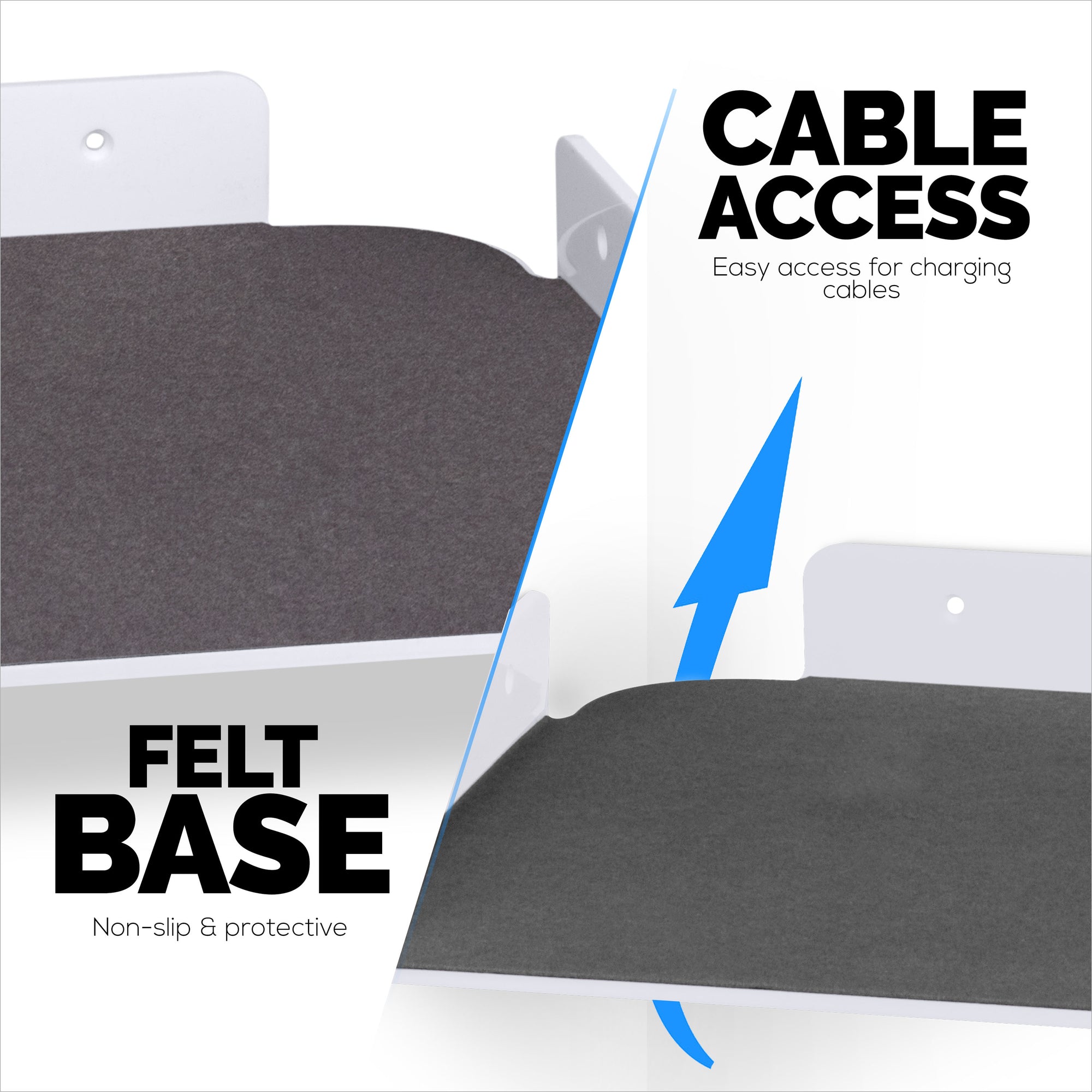 2-Pack 10 "رف عائم زاوية للسماعات ، والكتب ، والديكور ، والنباتات ، والكاميرات ، والصور ، والمطبخ ، والحمام ، وأجهزة التوجيه والمزيد من الرفوف الصغيرة للحائط الأكريليكي