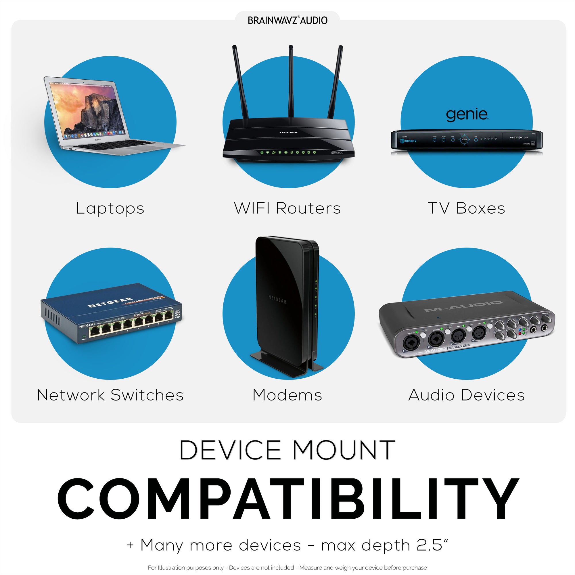 2.5 "حامل شماعات مثبتة على الحائط لصندوق الكابلات ، لاصق ومسمار ، لأجهزة التوجيه ، أجهزة الكمبيوتر المحمولة ، المودم ، شبكة Wifi ، Apple TV ، محول الشبكة والمزيد