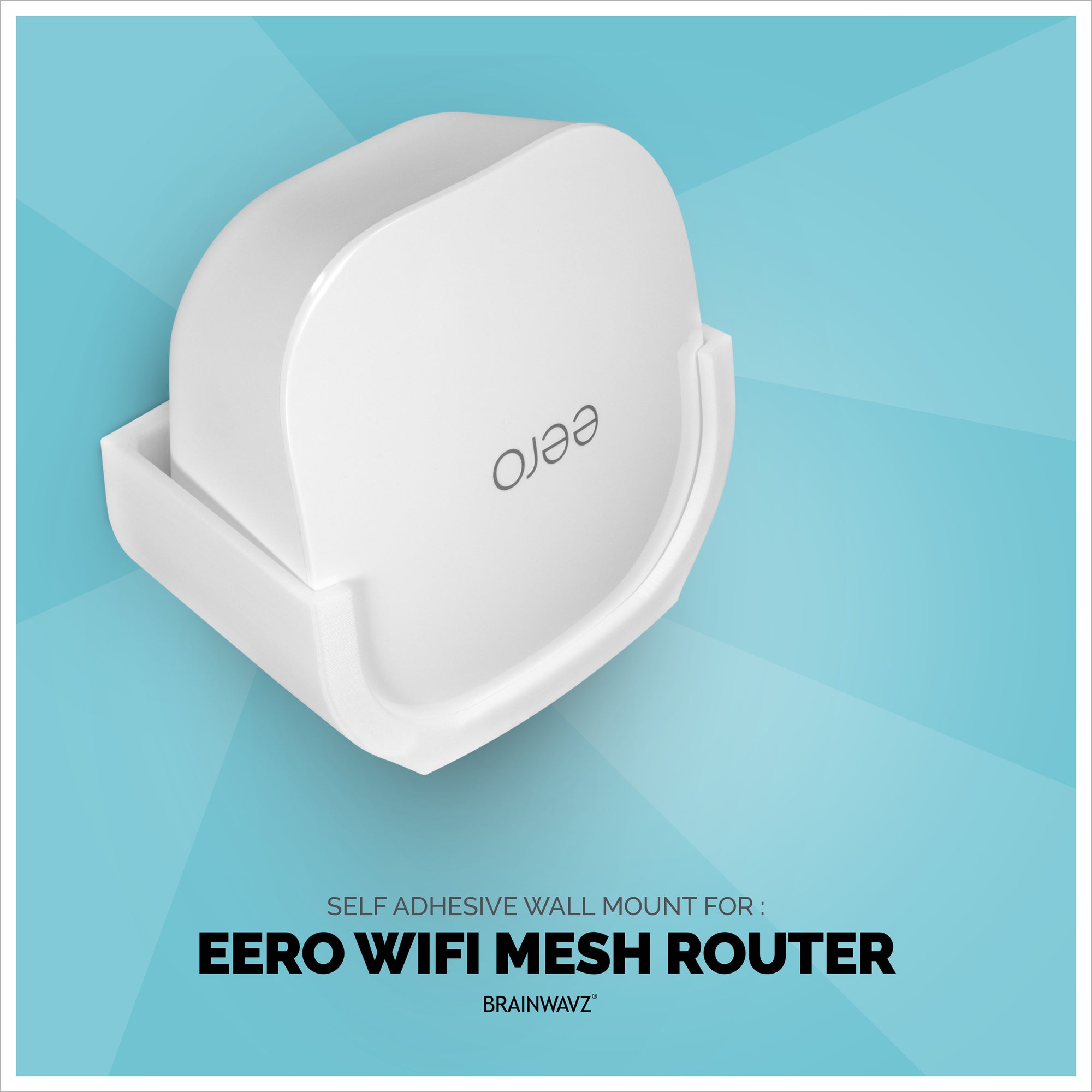 Eero Mesh WIFI Wall Mount Holder (02) - Easy To Install, No Screws and Mess (Not Compatible with Eero 6/Pro/Pro 6/Beacon)