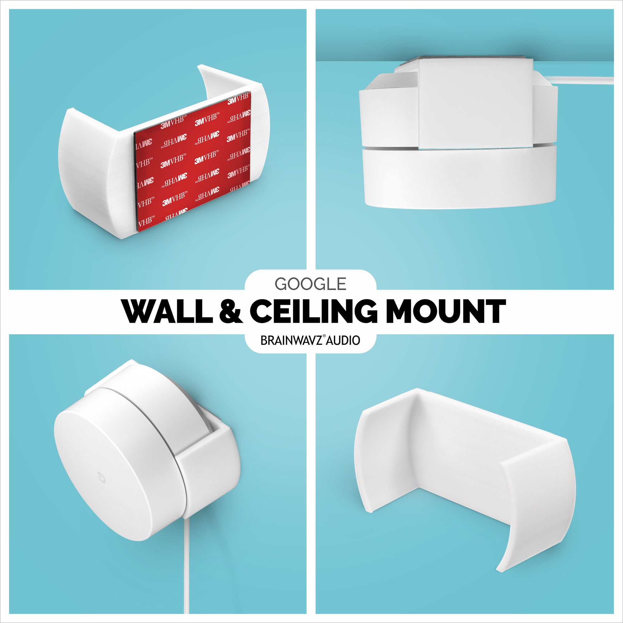 Google WiFi Adhesive Wall and Ceiling Mount (01) - Easy to Install & No Mess