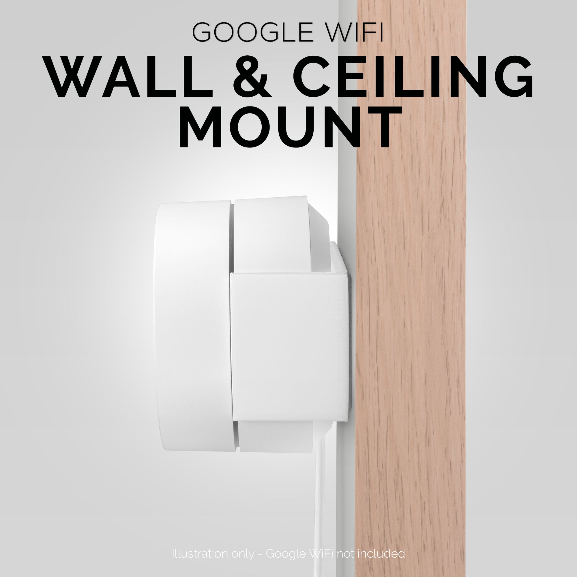 Google WiFi Adhesive Wall and Ceiling Mount (01) - Easy to Install & No Mess
