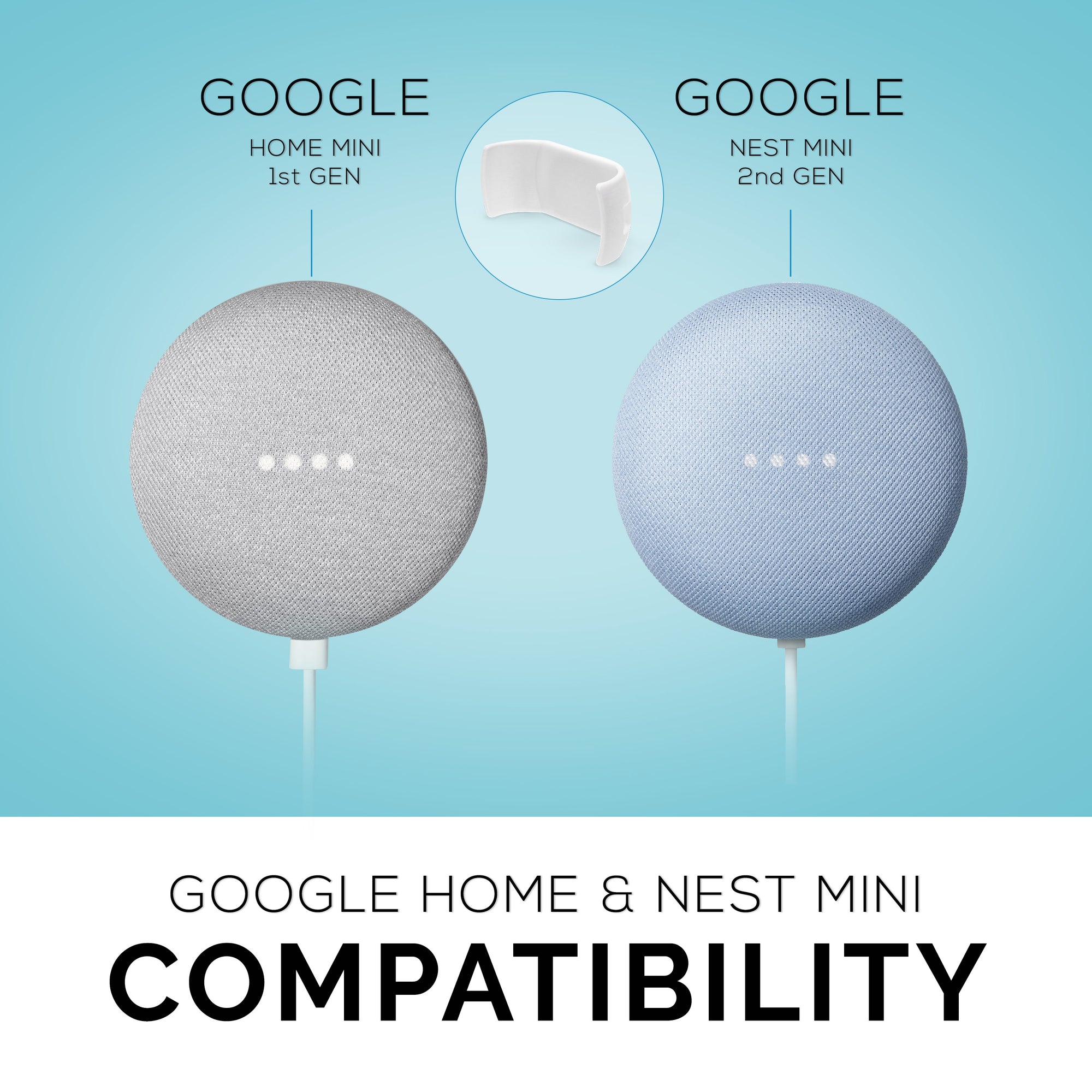 Google Nest Home Mini Wall and Ceiling Adhesive Mount Bracket