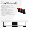 3” Under Desk Laptop &amp; Device Holder Mount, Adhesive &amp; Screw In, Devices upto 3&quot; Like Small Computers Laptops Macbook Surface Keyboard Routers Modems Cable Box Network Switch &amp; More