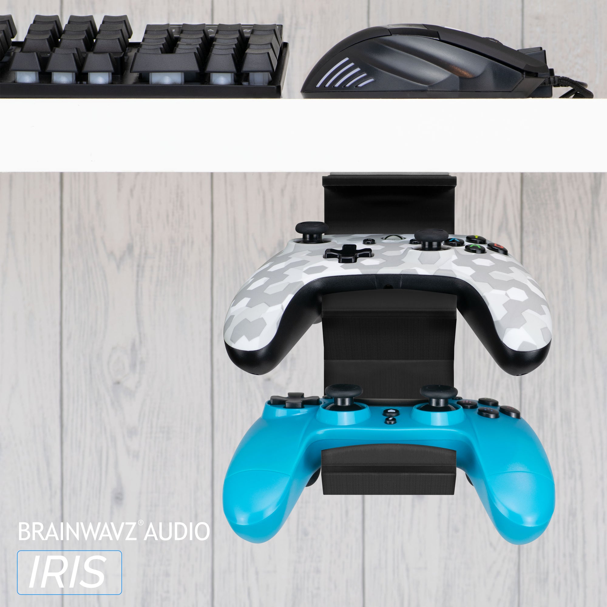 Iris - under skrivebordet Dobbelt Universal Controller Mount