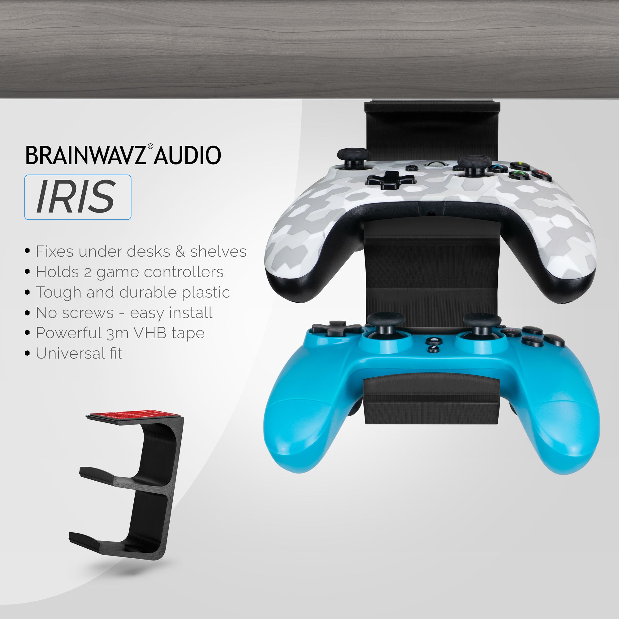 Iris - under skrivebordet Dobbelt Universal Controller Mount
