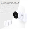 Corner Wall Mount for LaView LV-PWF1 1080P HD Indoor Camera, Adhesive Security Cam Holder Bracket, Reduce Blind Spots &amp; Clutter, Adhesive &amp; Screw-In